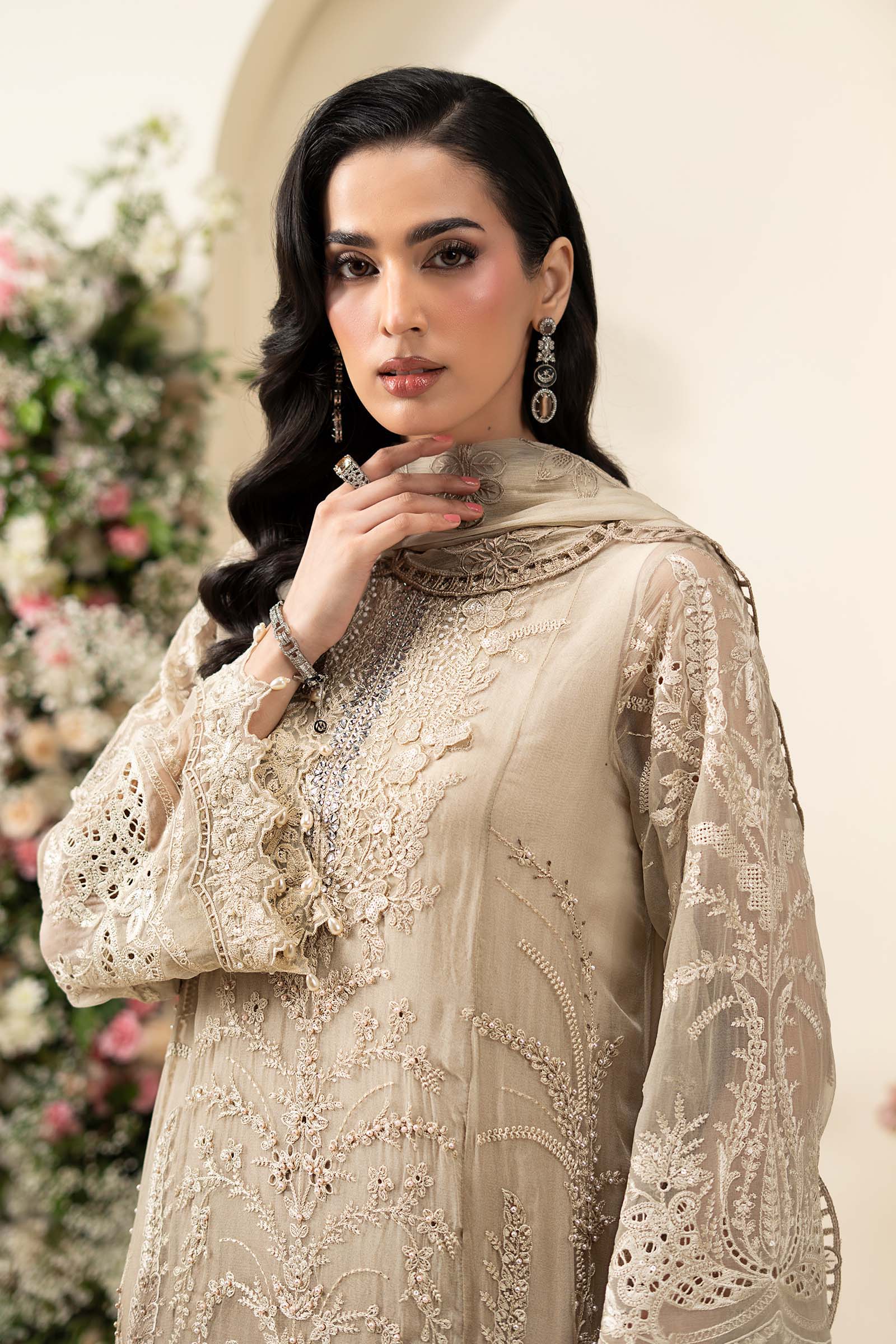 3 Piece Embroidered Chiffon Suit - Image 2