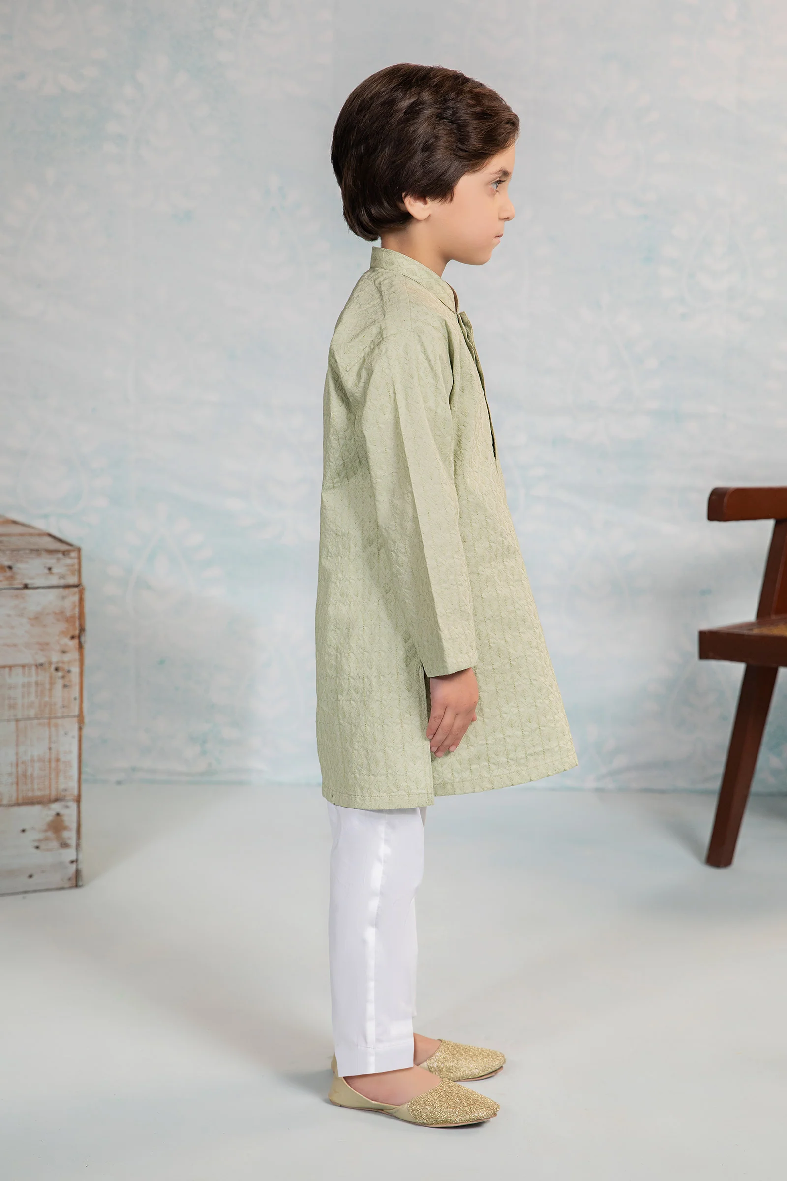 Embroidered Cotton Kurta - Image 8