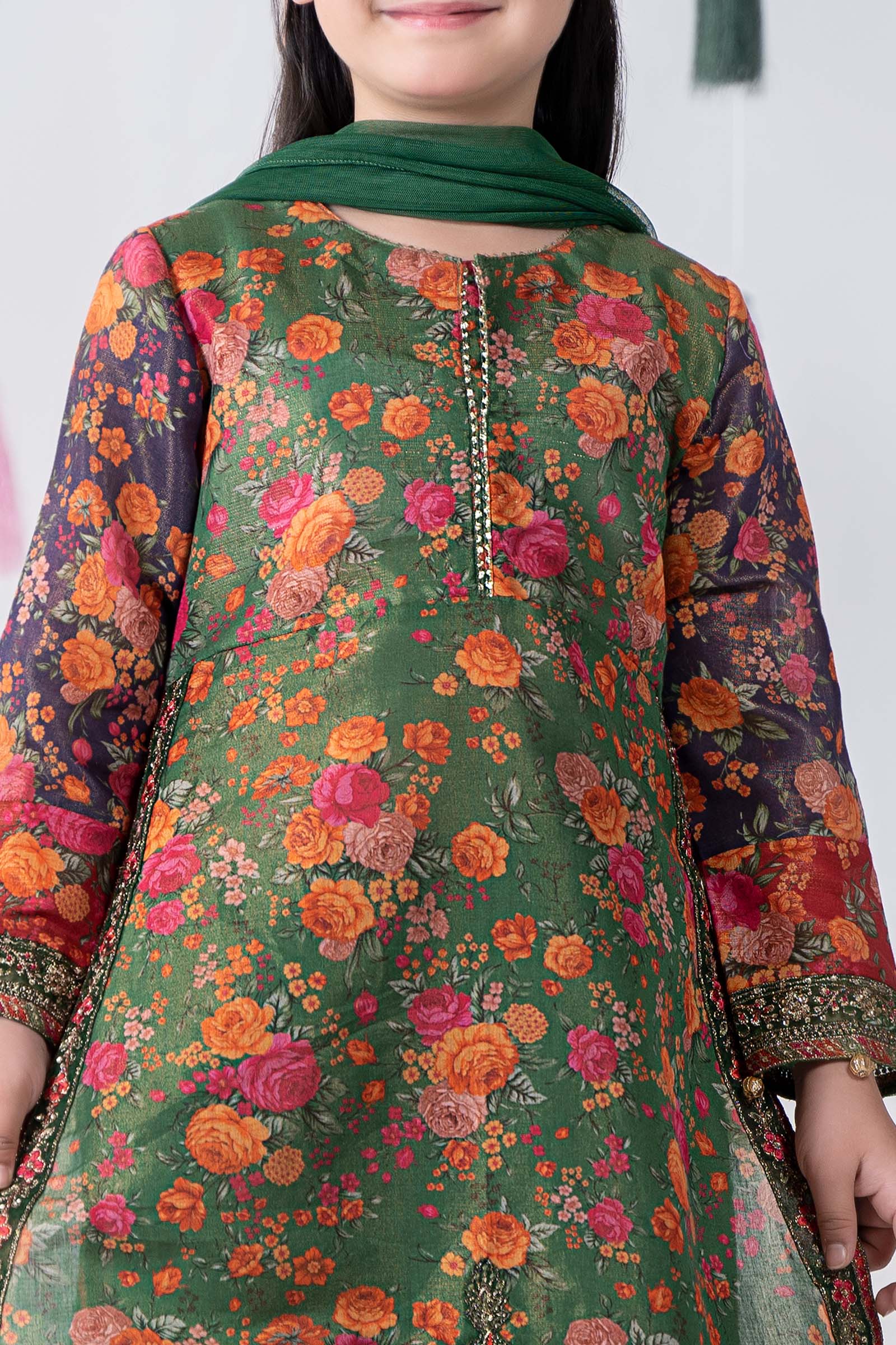 3 Piece Printed Cotton Masoori Suit - Image 4