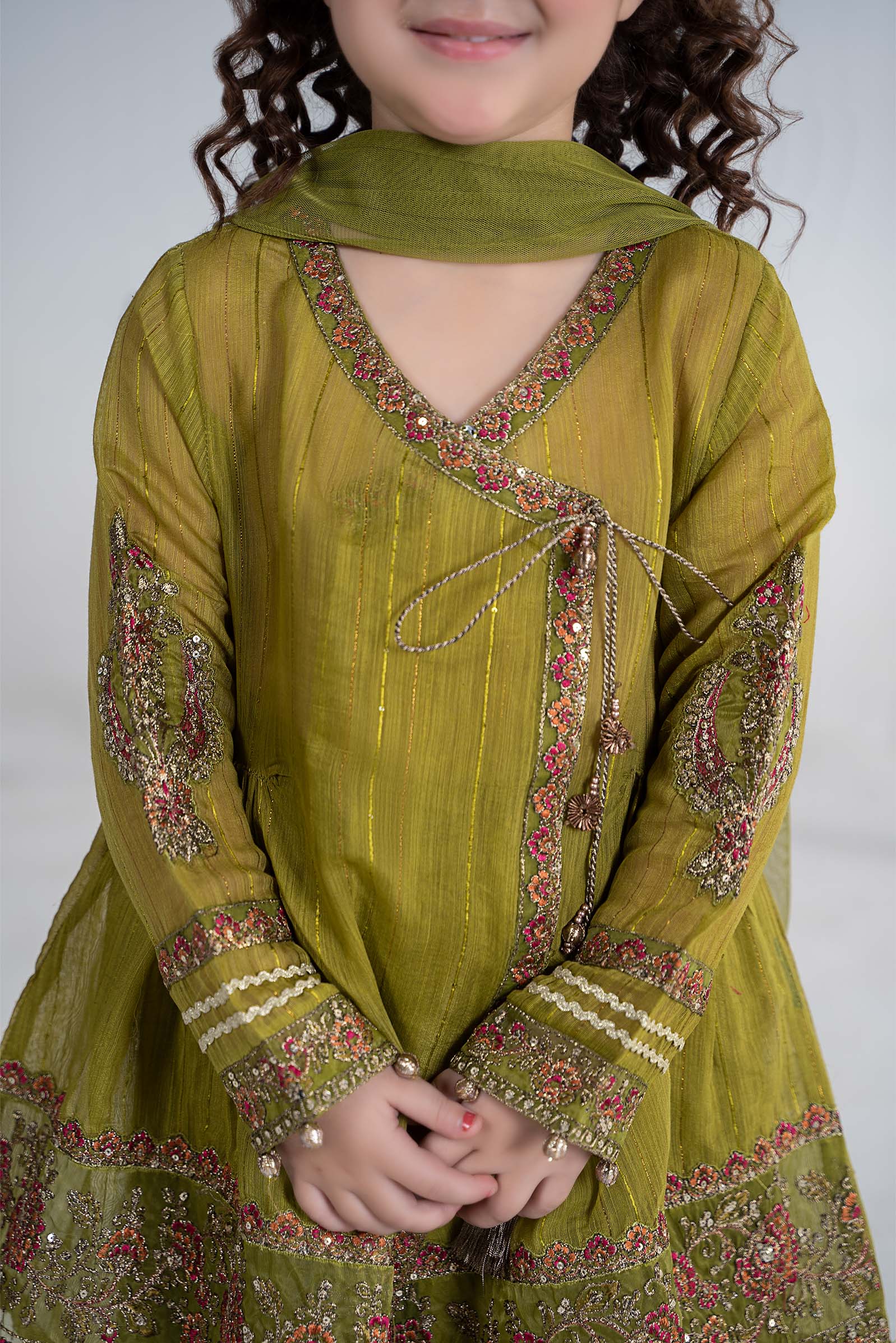 3 Piece Dyed Doria Paper Cotton Suit - Image 3