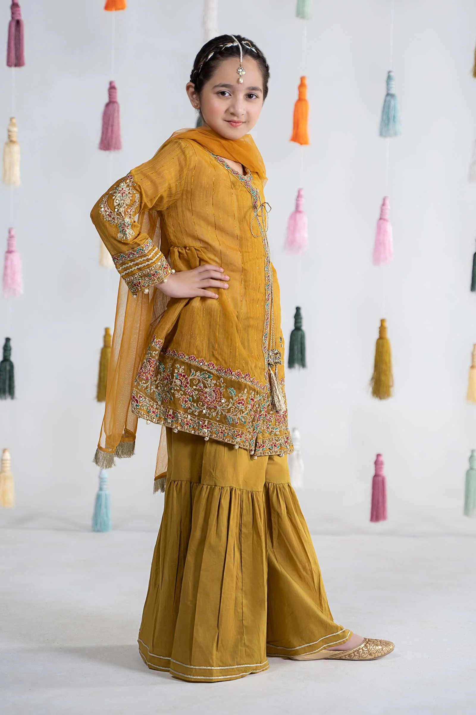 3 Piece Dyed Doria Paper Cotton Suit - Image 5