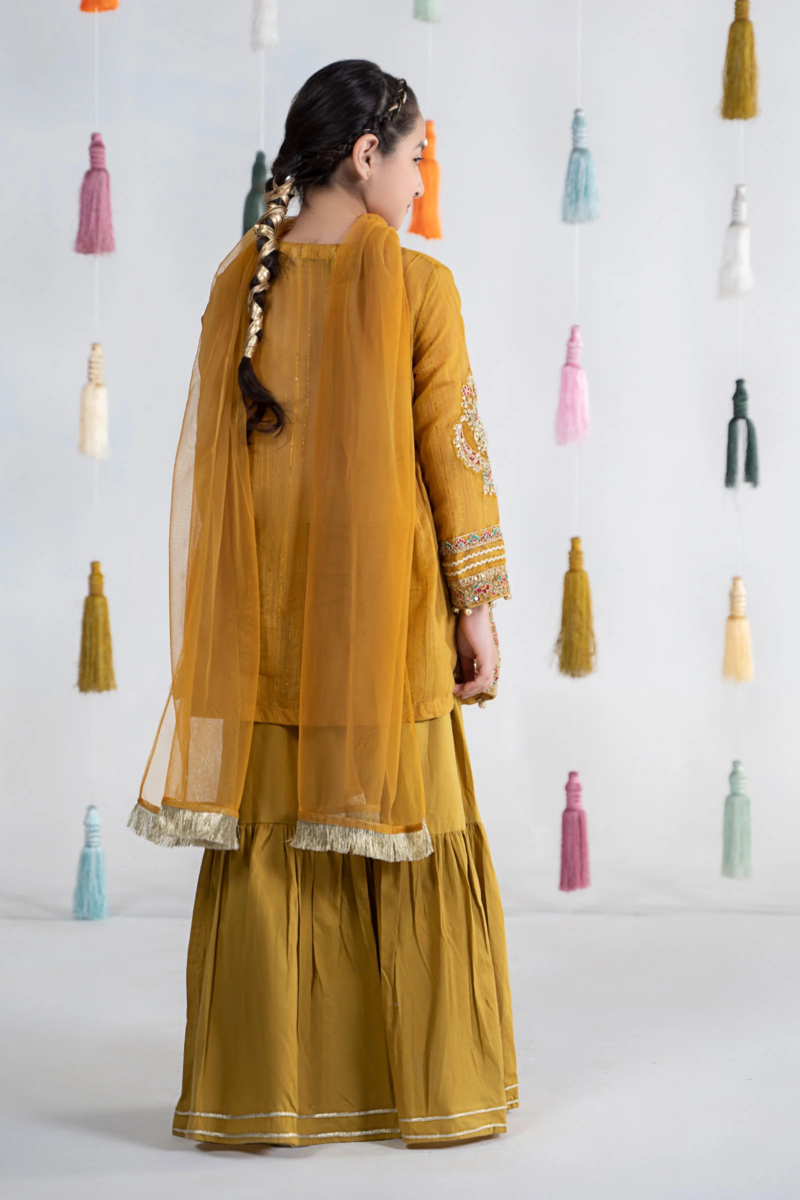 3 Piece Dyed Doria Paper Cotton Suit - Image 6