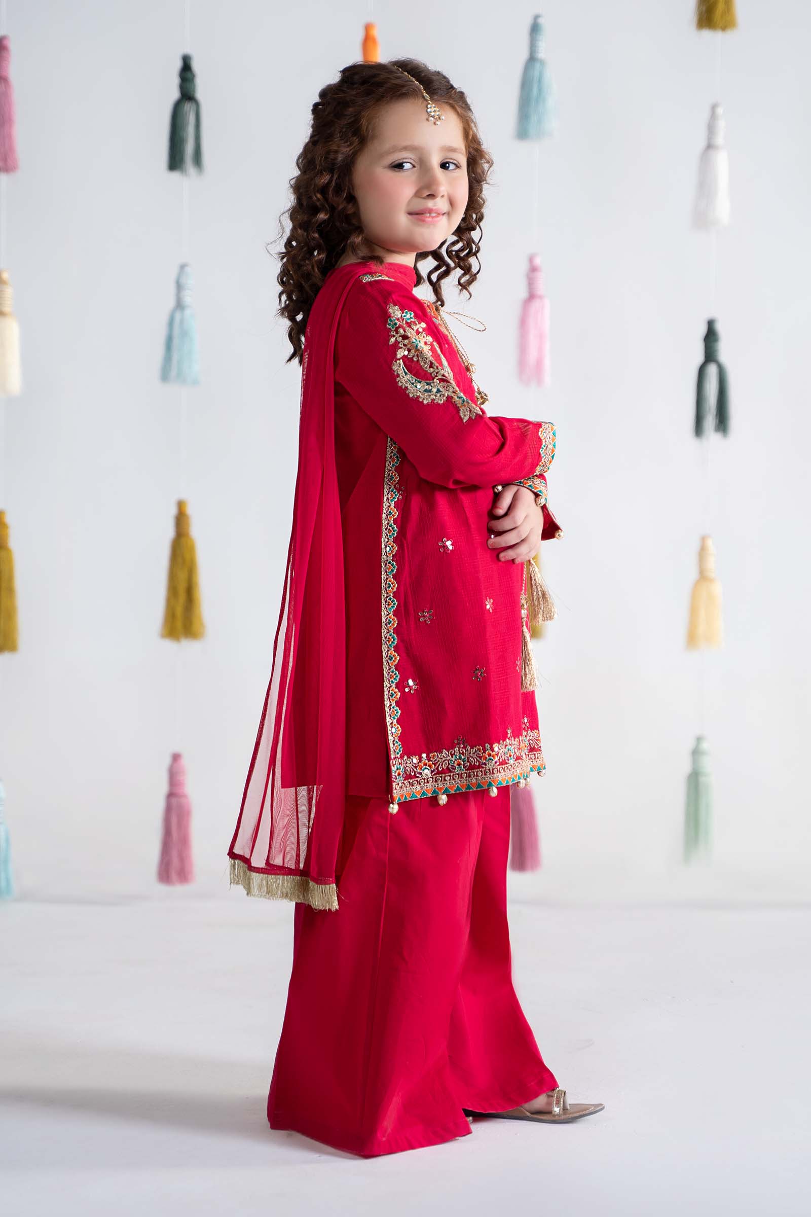 3 Piece Embroidered Doria Cotton Suit - Image 8