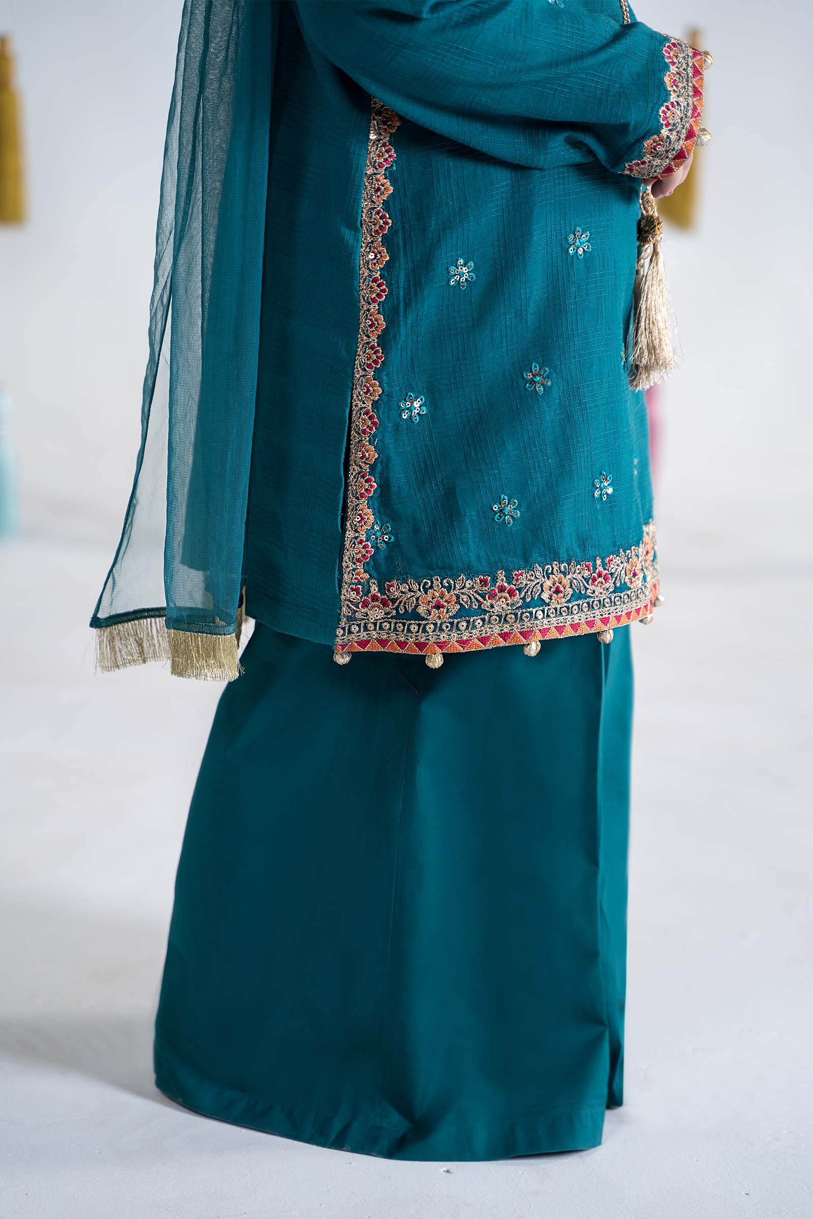 3 Piece Embroidered Doria Cotton Suit - Image 5