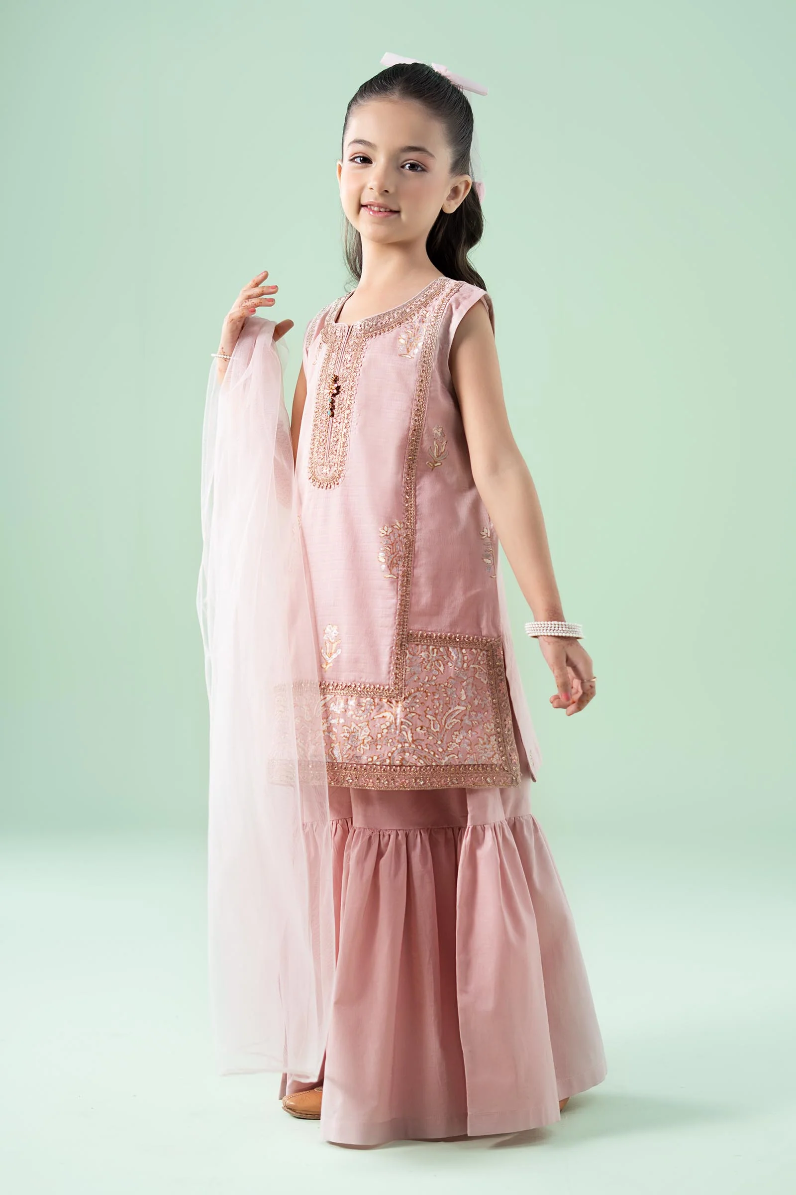 3 Piece Embroidered Dobby Suit - Image 6