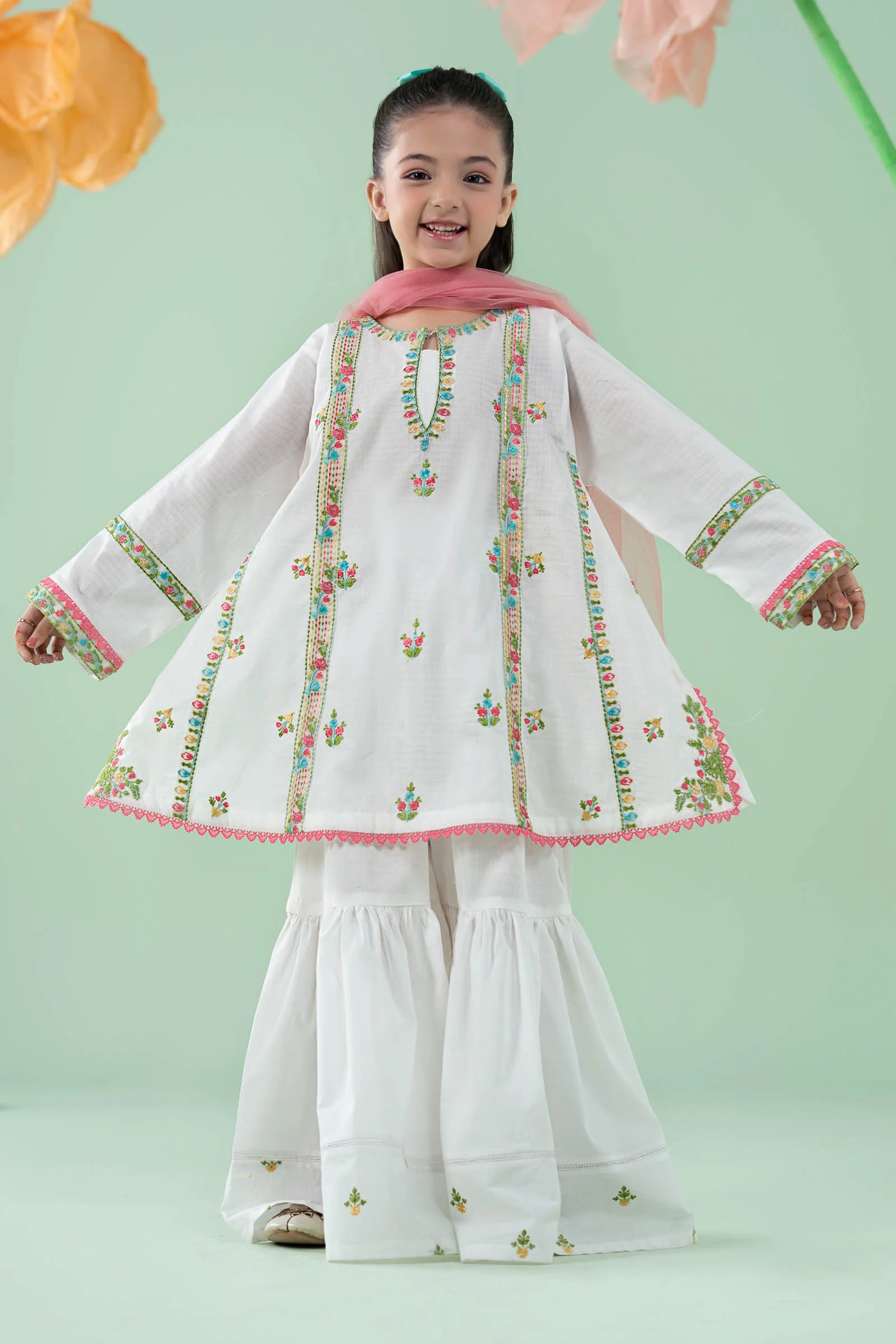 3 Piece Embroidered Dobby Suit - Image 5