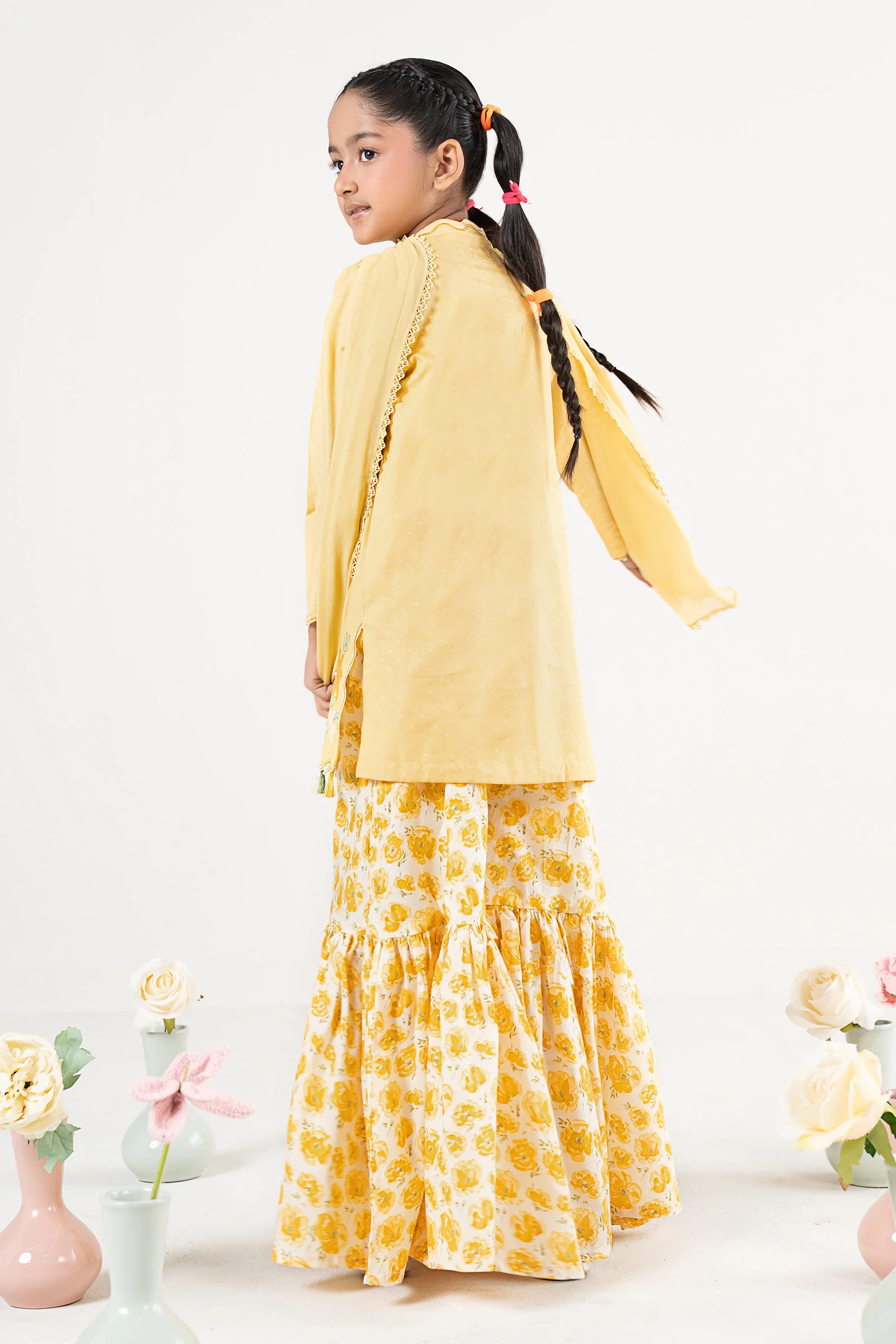 3 Piece Embroidered Cotton Brochia Jacquard Suit - Image 7