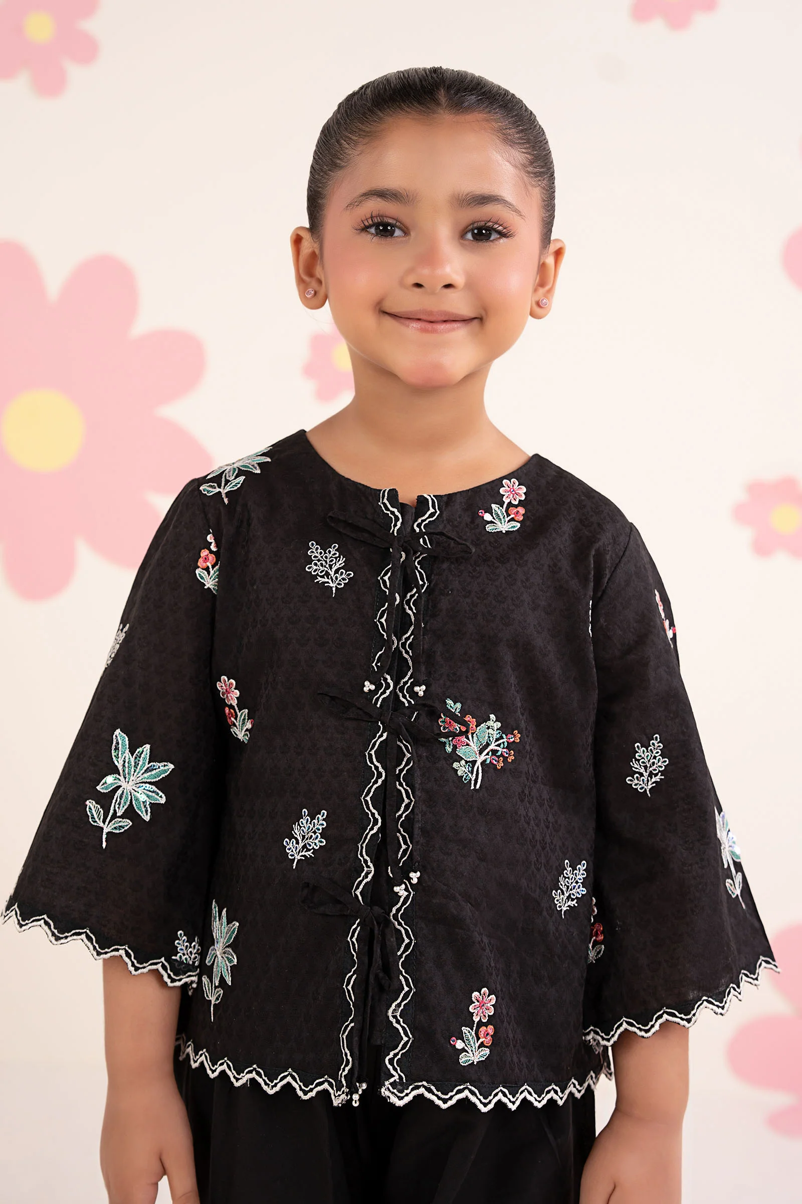 2 Piece Embroidered Dobby Jacquard Suit - Image 2