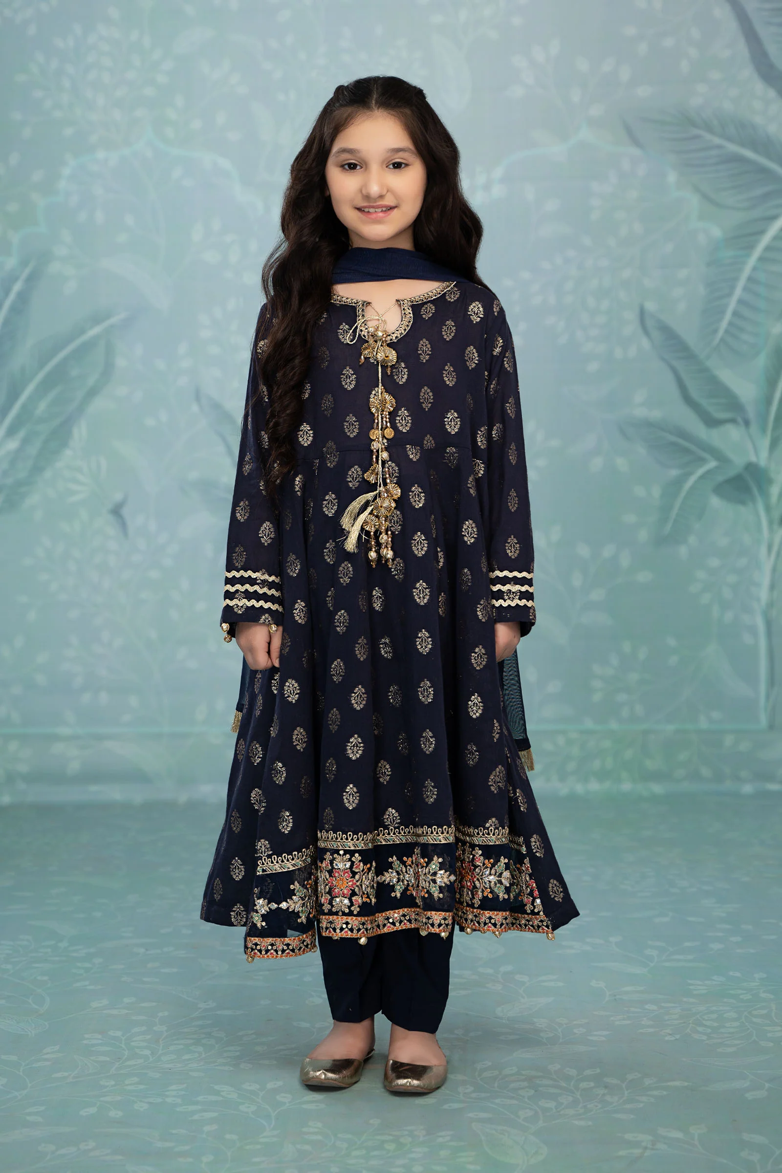 3 Piece Embroidered Suit