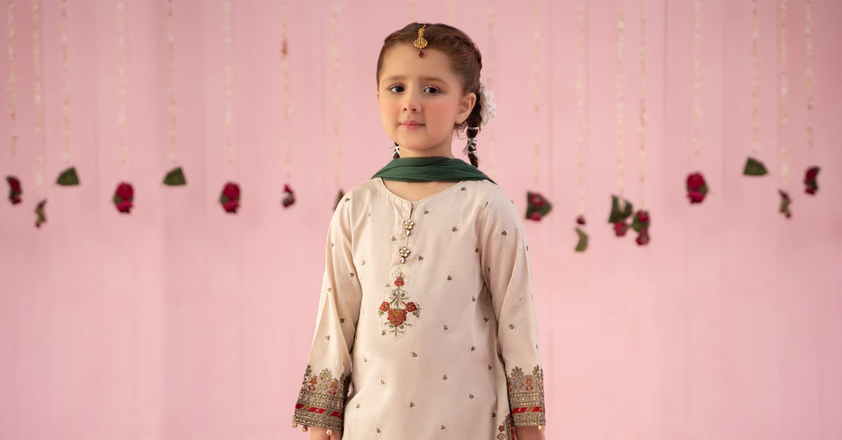 3 Piece Embroidered Dobby Suit - Image 9