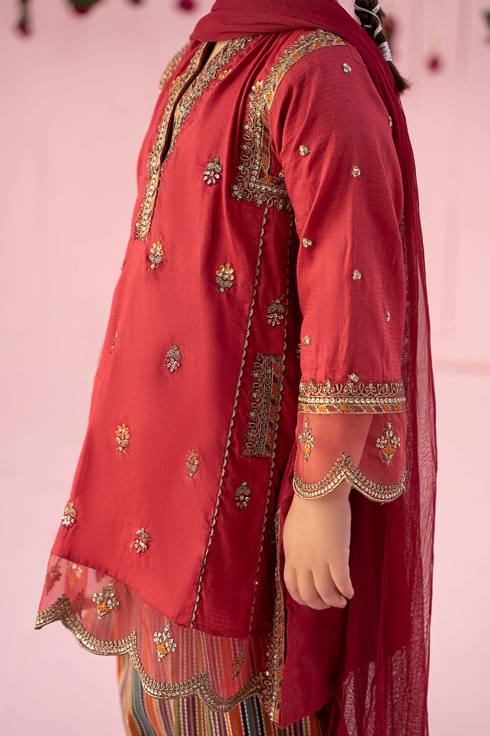 3 Piece Embroidered Dobby Suit - Image 5