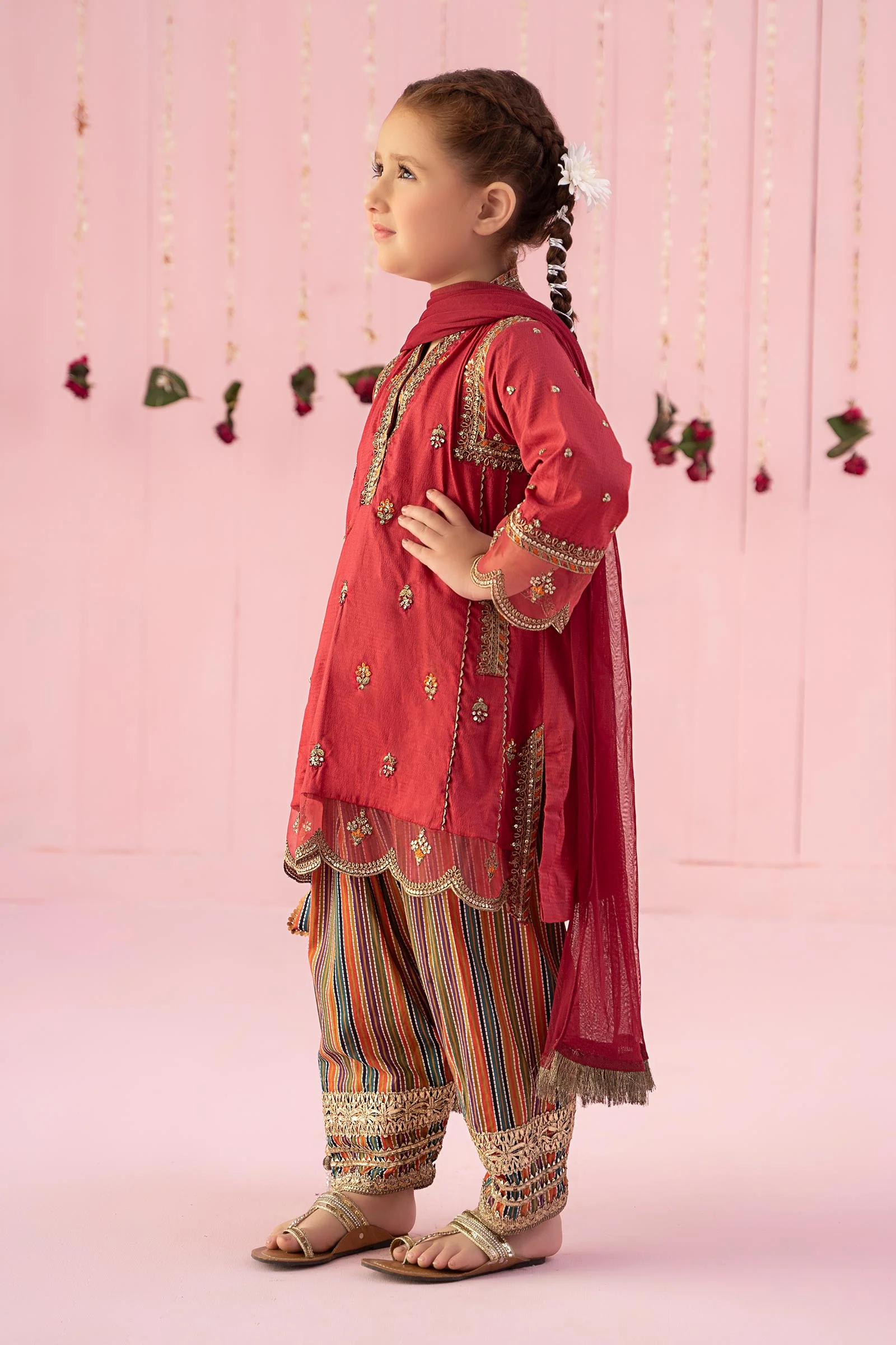 3 Piece Embroidered Dobby Suit - Image 6