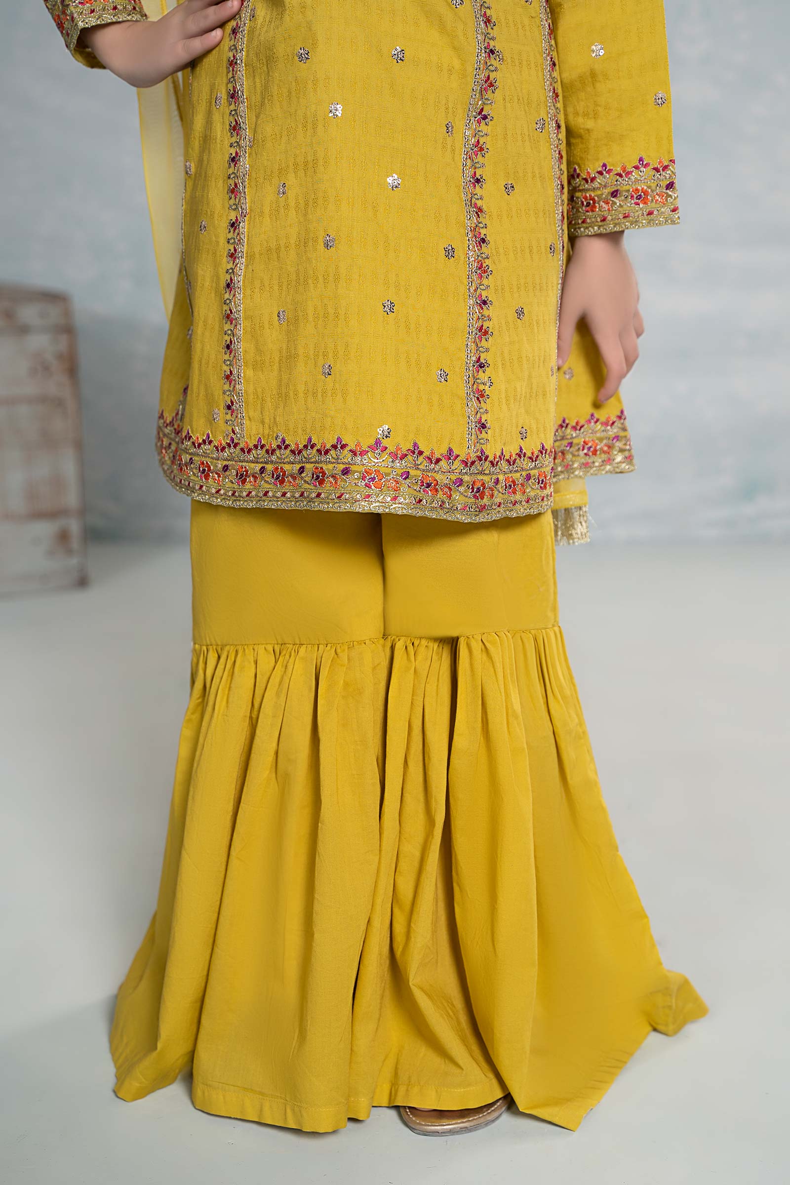 3 Piece Embroidered Dobby Suit - Image 3