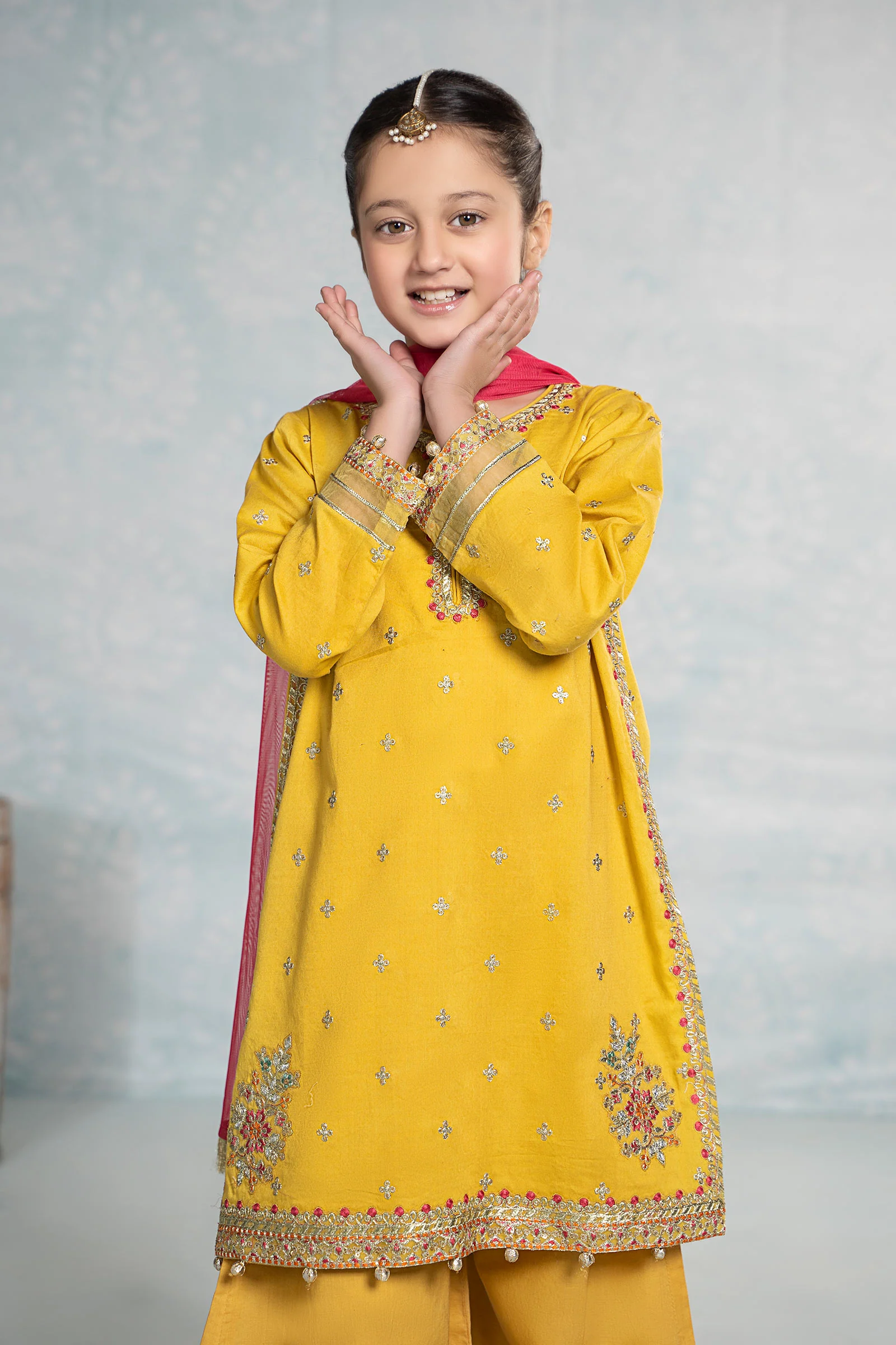 3 Piece Embroidered Dobby Suit - Image 2