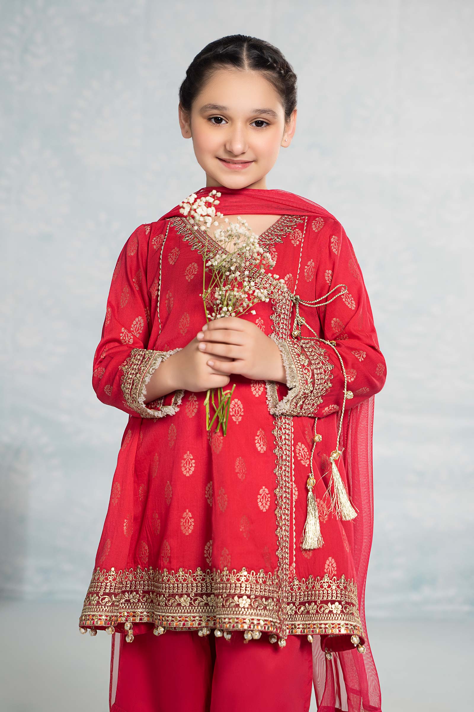 3 Piece Embroidered Jacquard Suit - Image 3