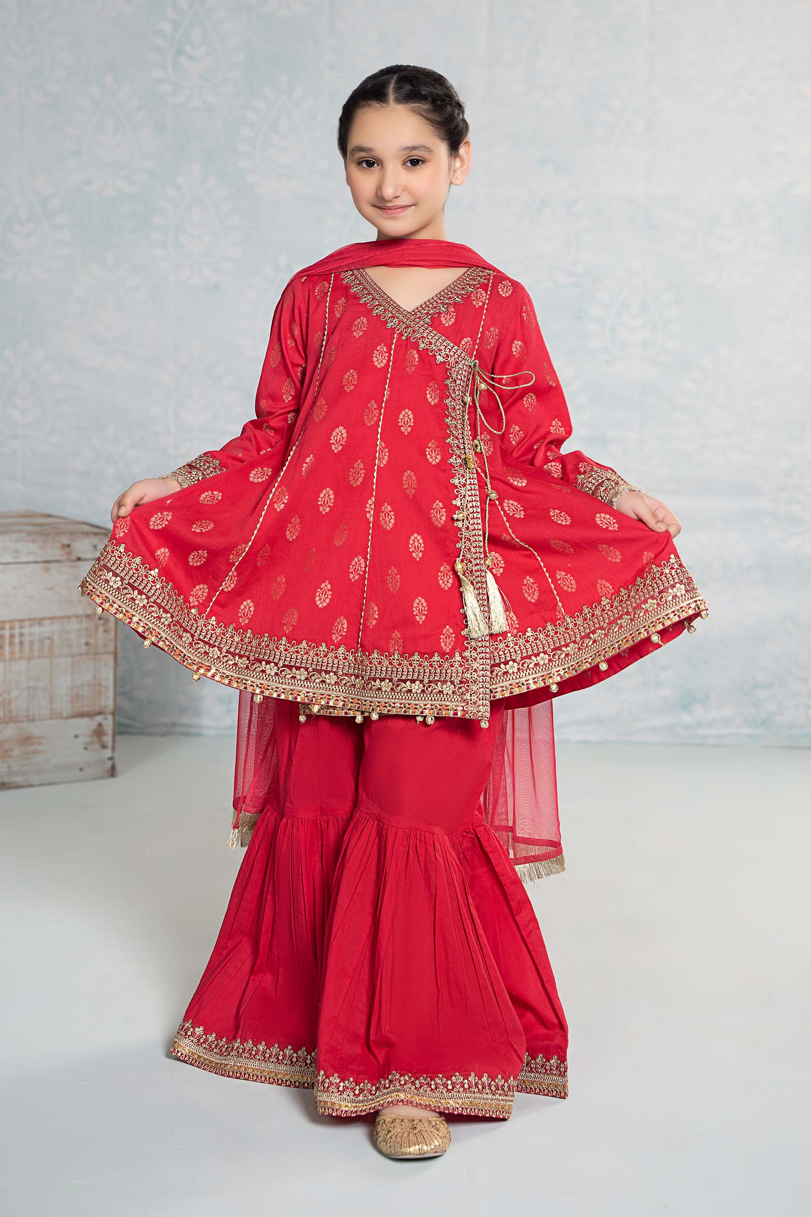 3 Piece Embroidered Jacquard Suit - Image 5