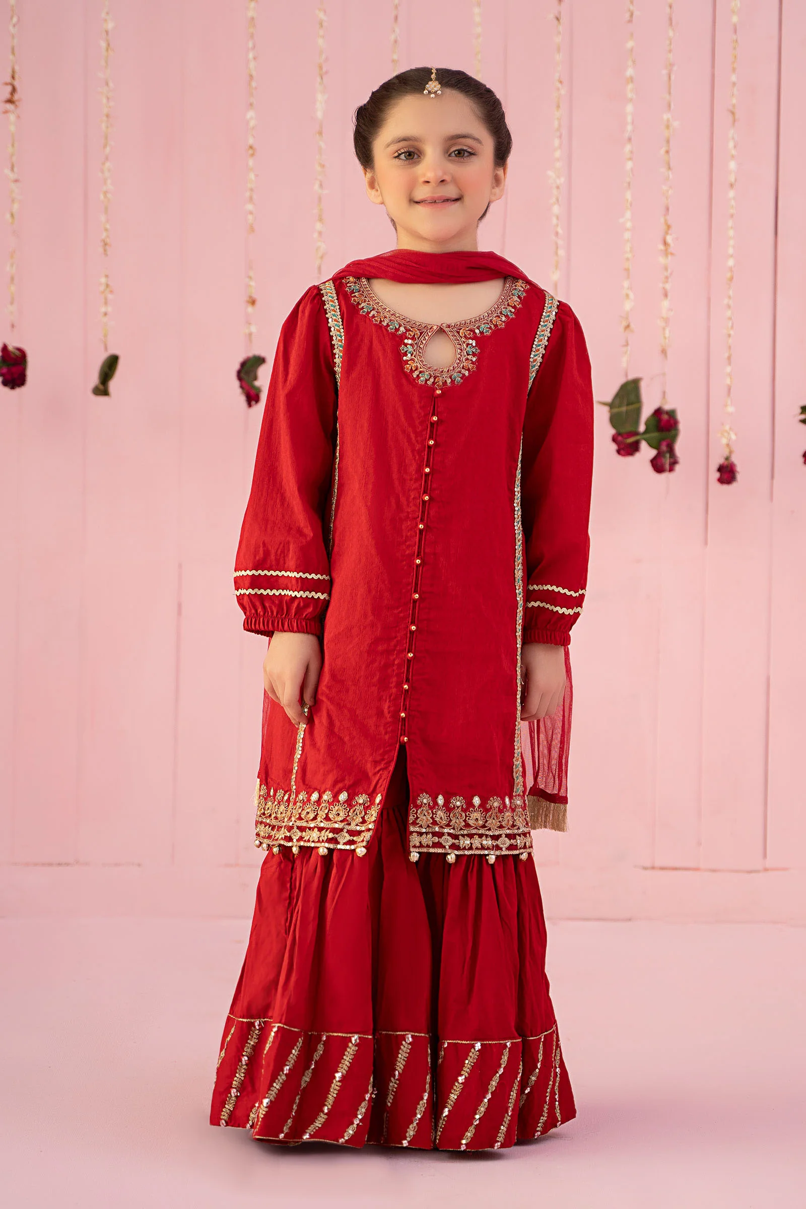 3 Piece Embroidered Dobby Suit