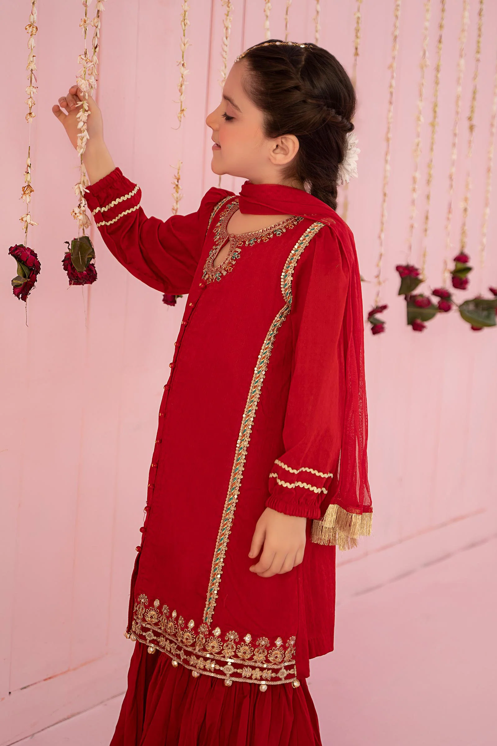 3 Piece Embroidered Dobby Suit - Image 2