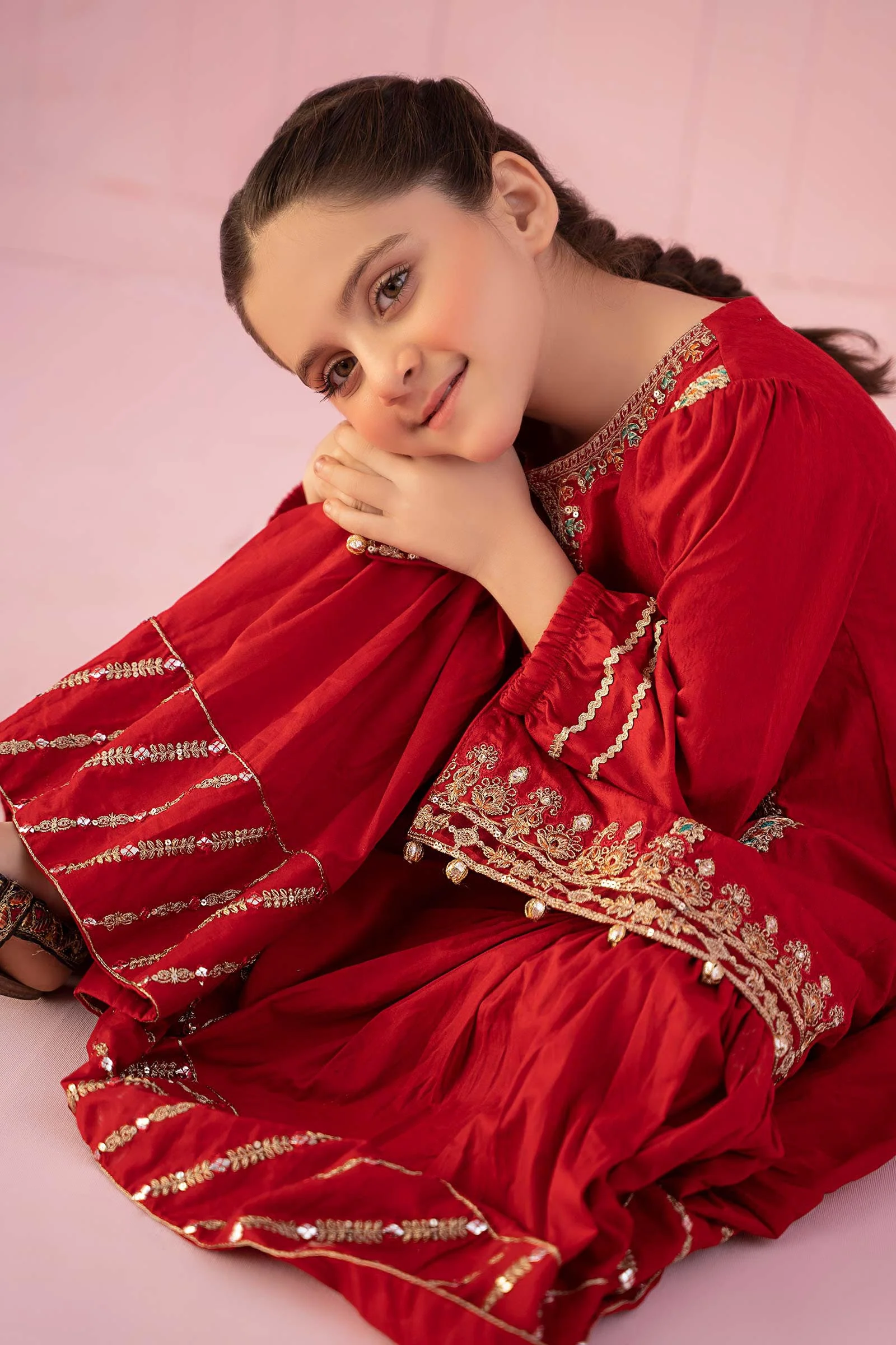 3 Piece Embroidered Dobby Suit - Image 3