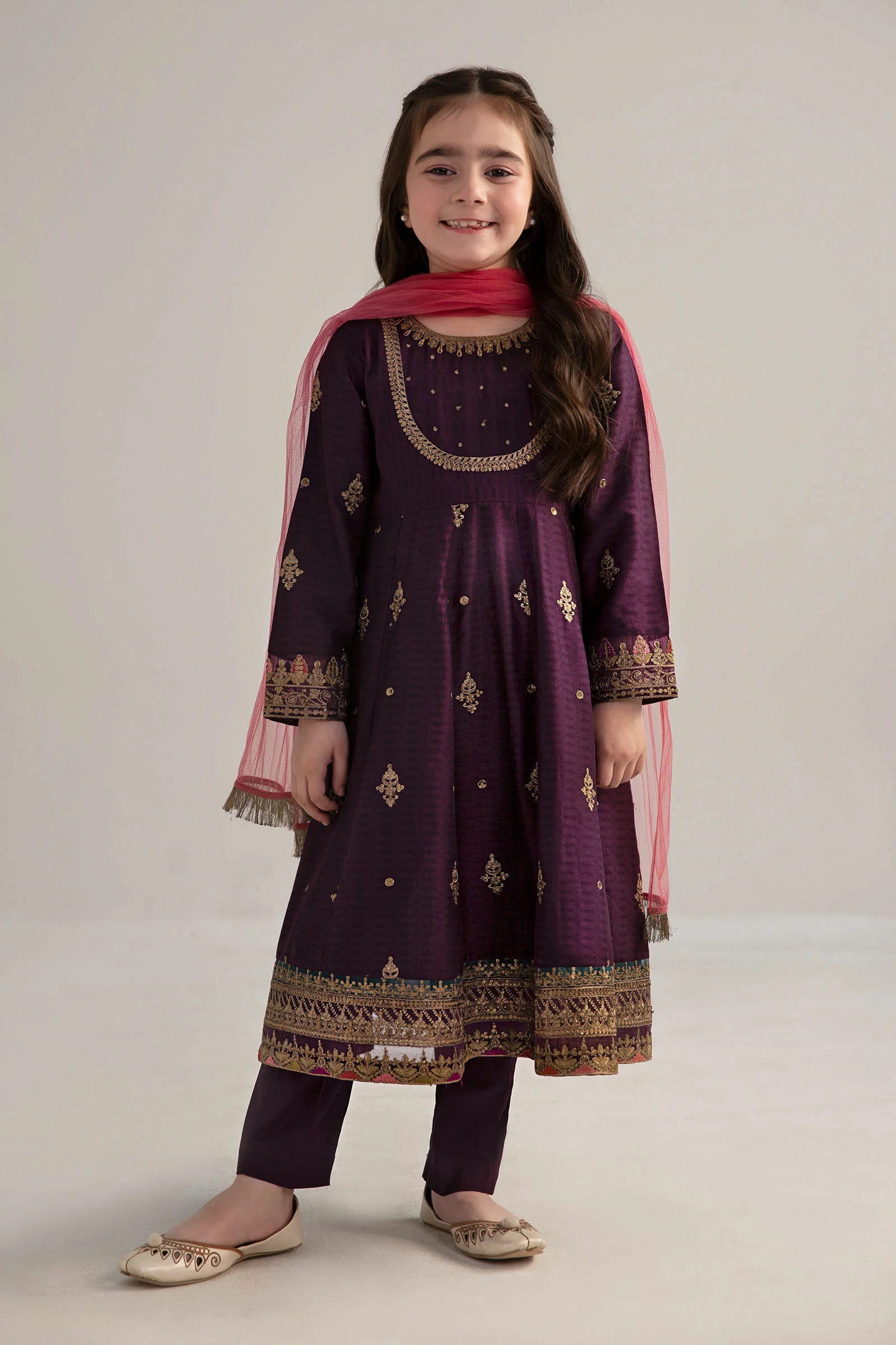 3 Piece Embroidered Dobby Lawn Suit