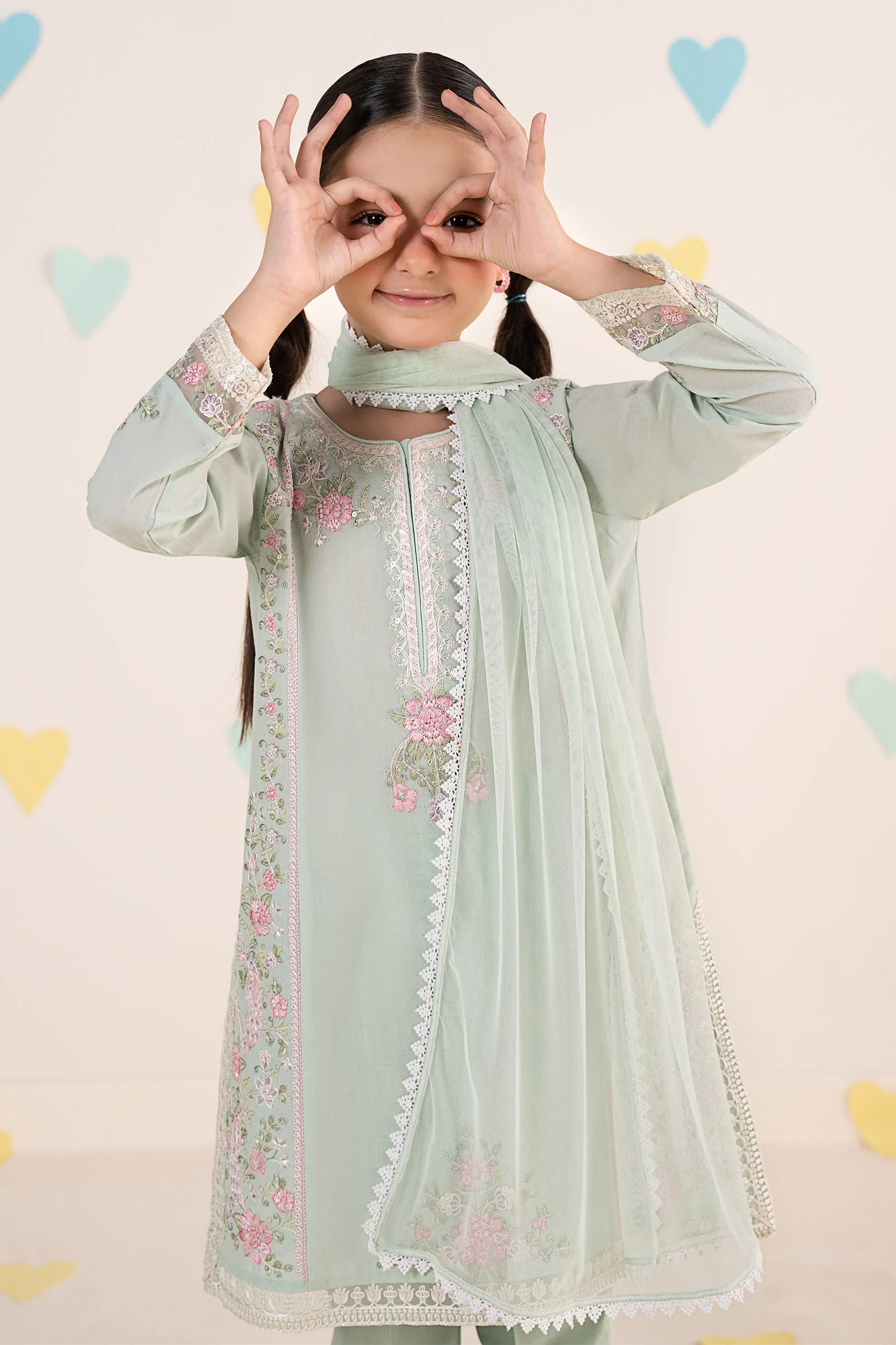 3 Piece Embroidered Dobby Lawn Suit - Image 2