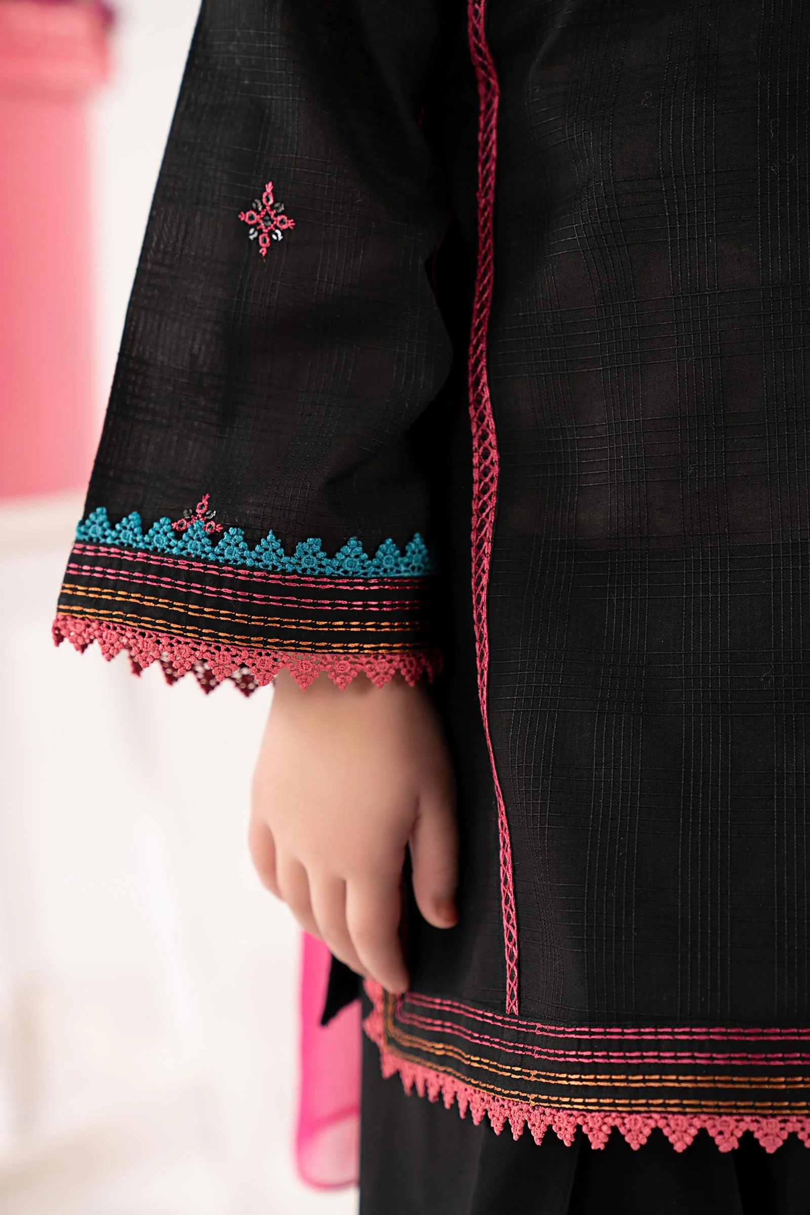 3 Piece Embroidered Cotton Suit - Image 6