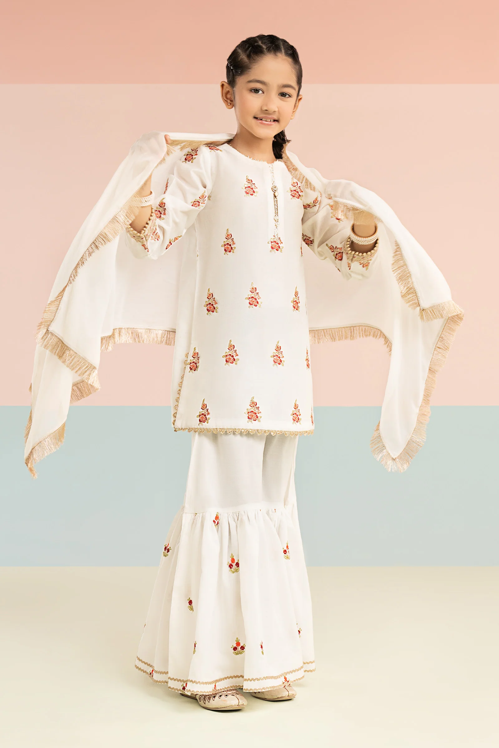 3 Piece Embroidered Dobby Lawn Suit - Image 7
