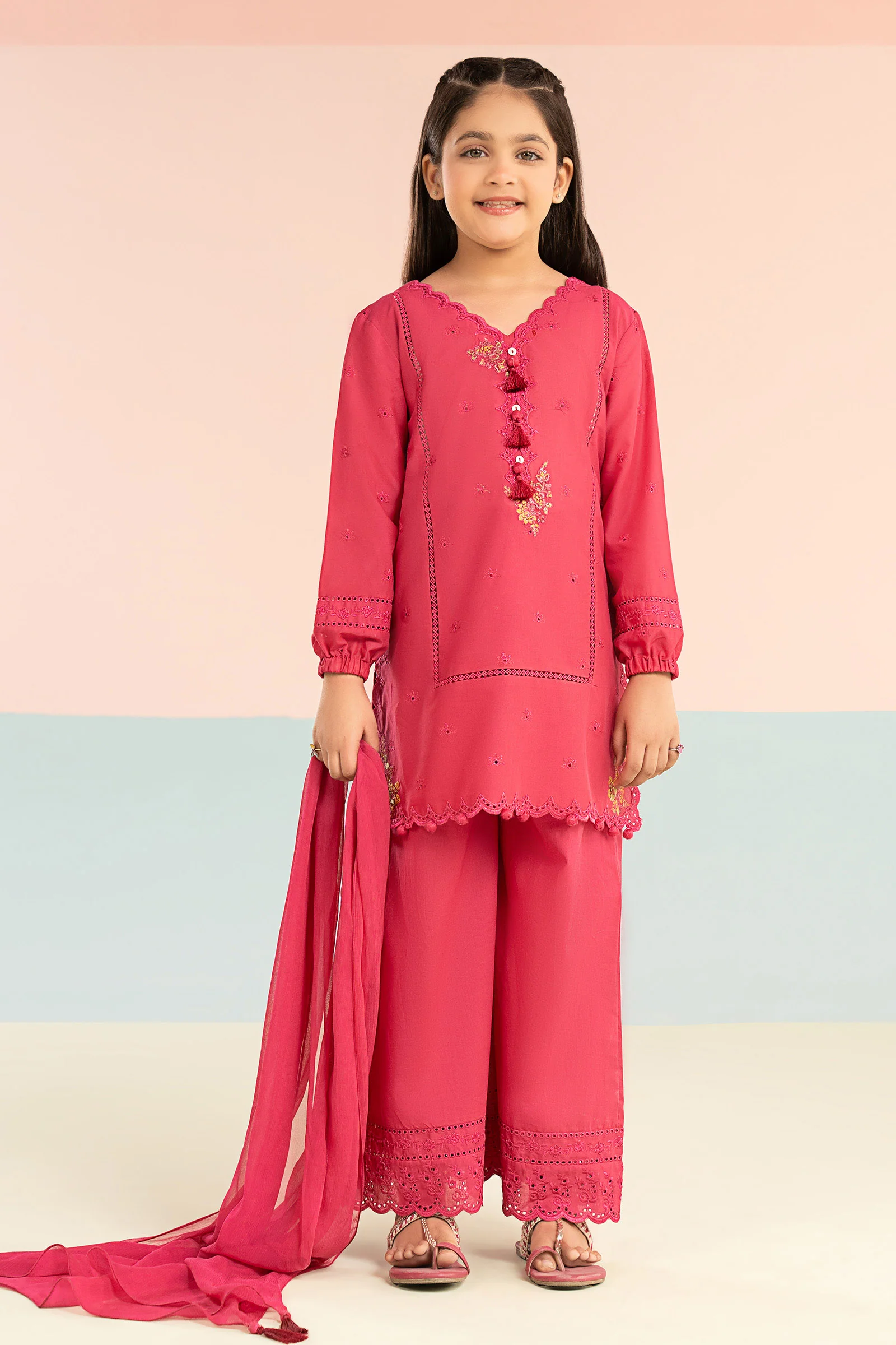 3 Piece Embroidered Lawn Suit - Image 2