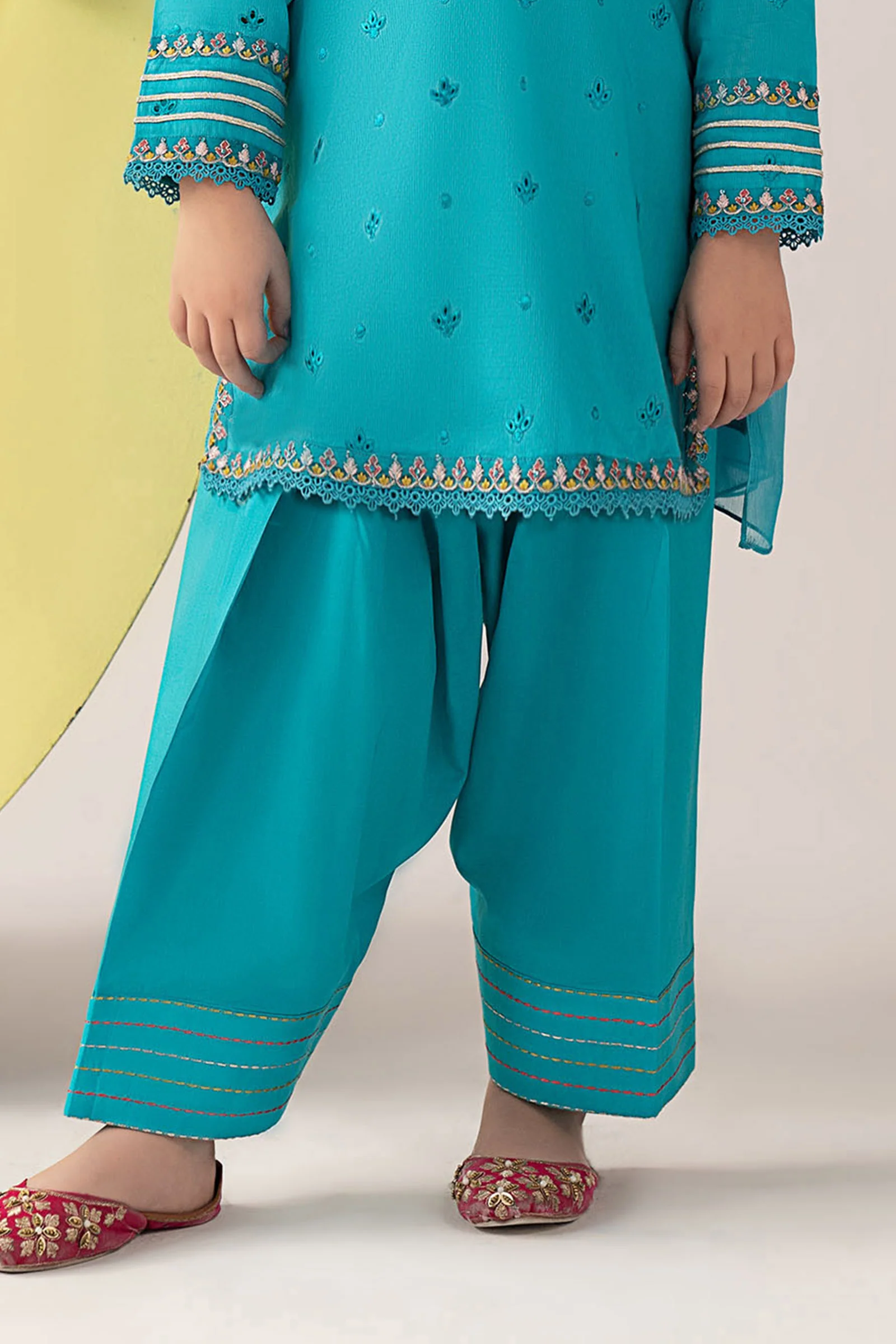 3 Piece Embroidered Dobby Lawn Suit - Image 5