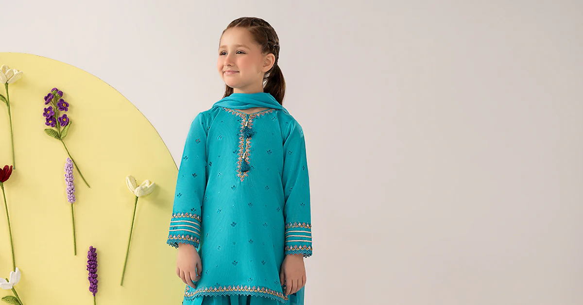 3 Piece Embroidered Dobby Lawn Suit - Image 8