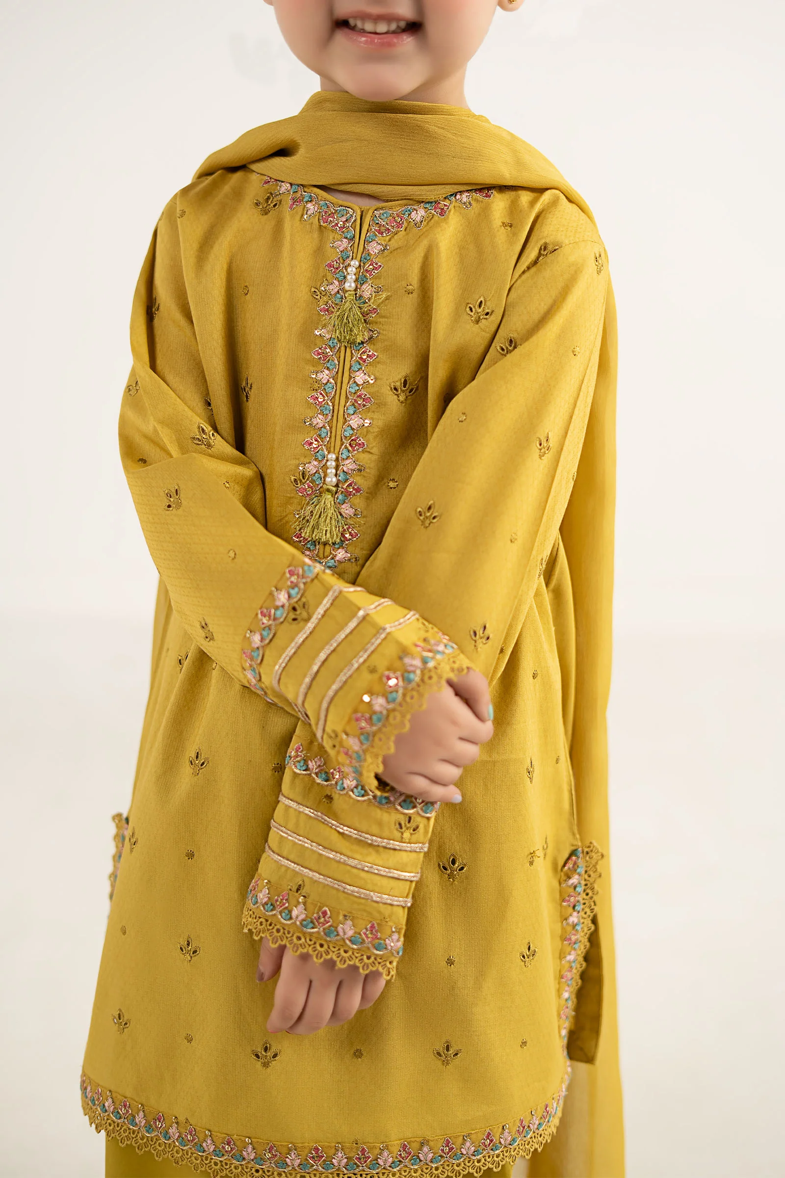 3 Piece Embroidered Dobby Lawn Suit - Image 6