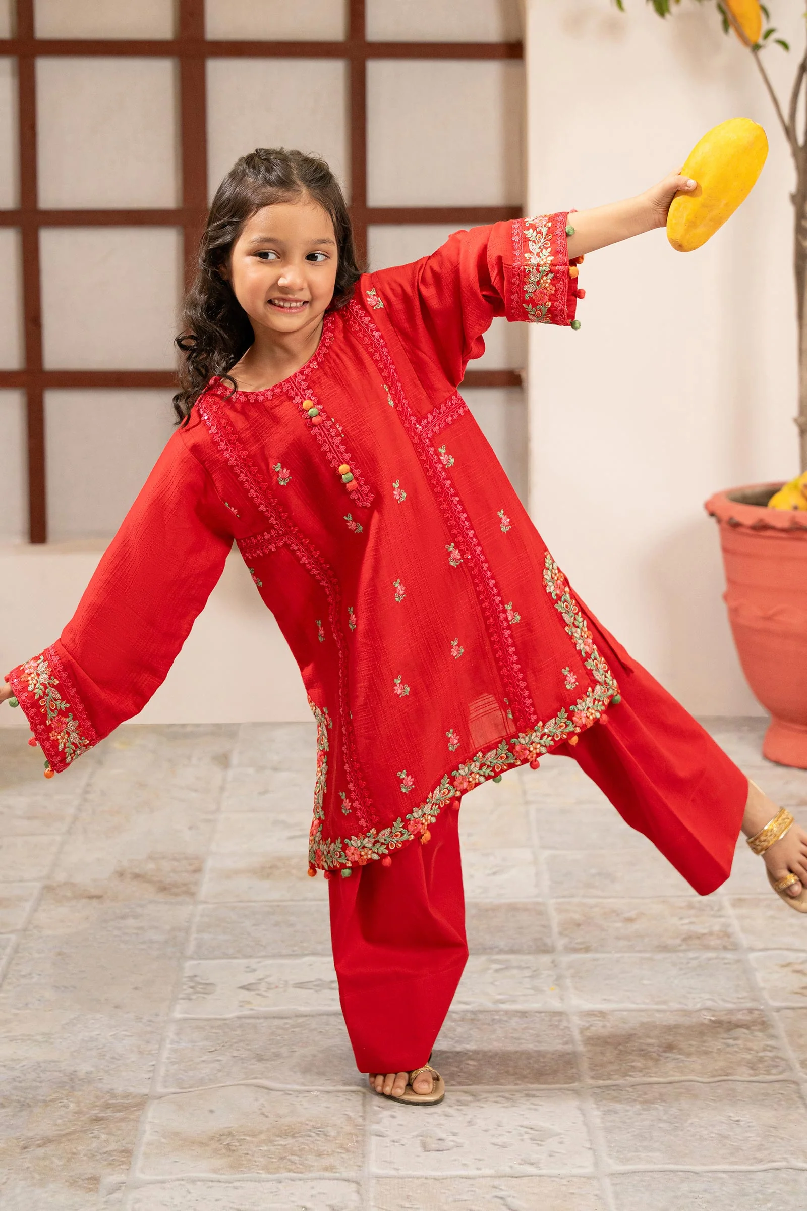 3 Piece Embroidered Dobby Suit - Image 3