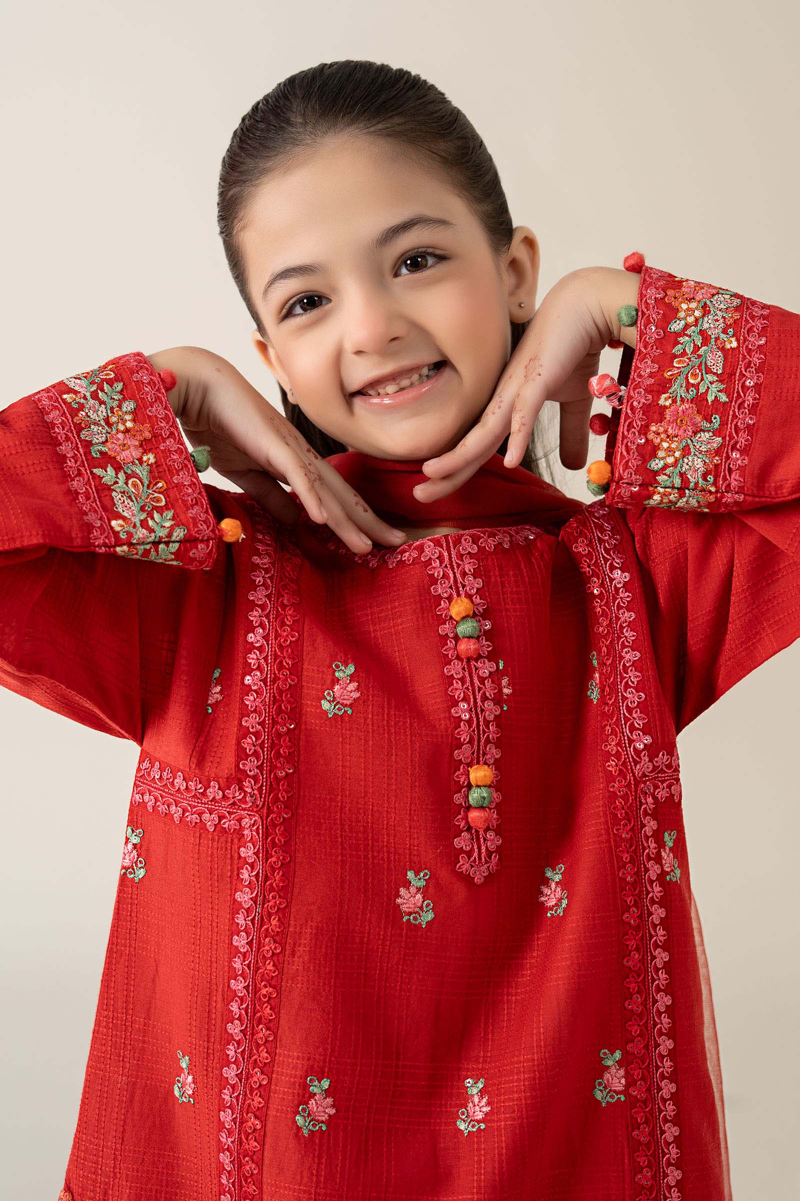 3 Piece Embroidered Dobby Suit - Image 5