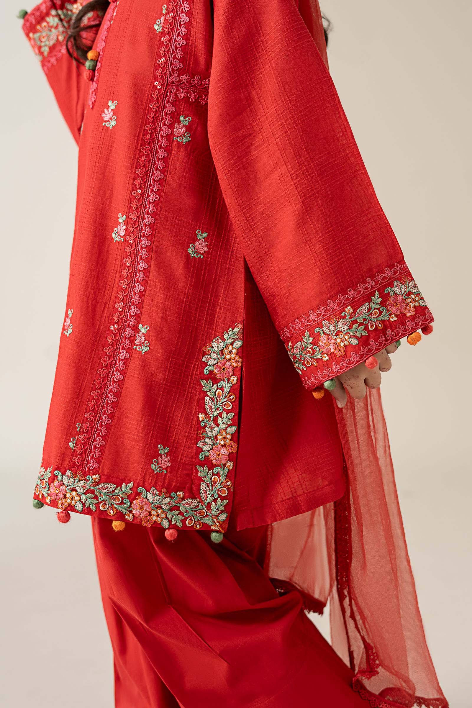 3 Piece Embroidered Dobby Suit - Image 6