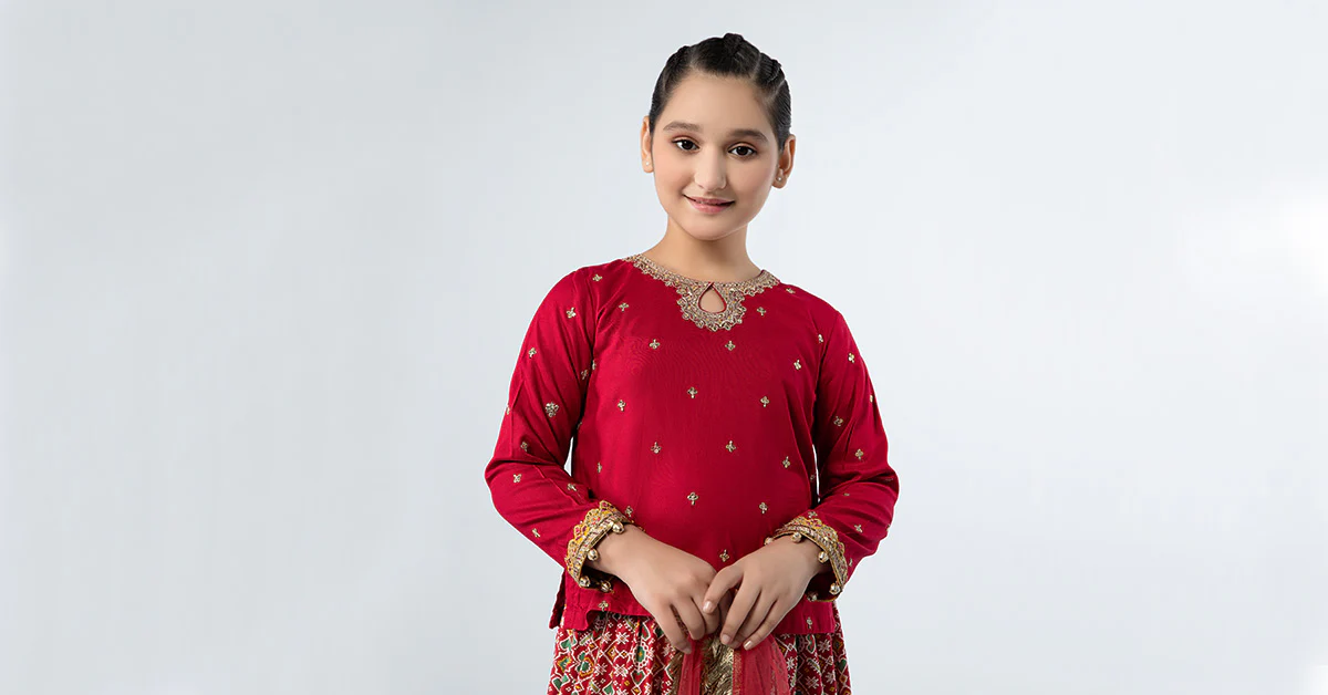 3 Piece Embroidered Linen Suit - Image 11