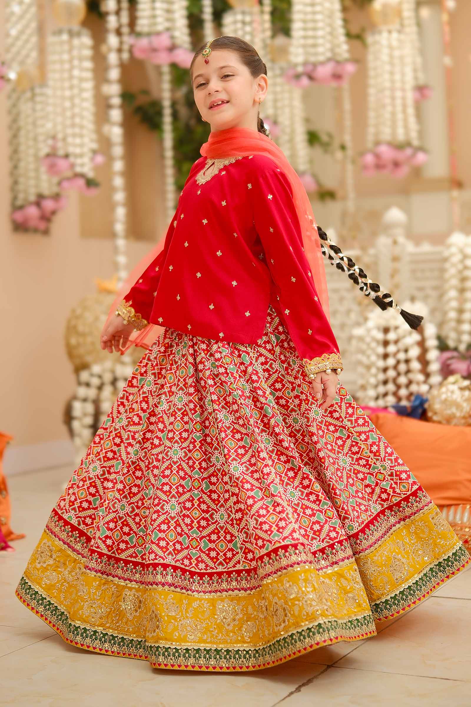 3 Piece Embroidered Linen Suit - Image 4