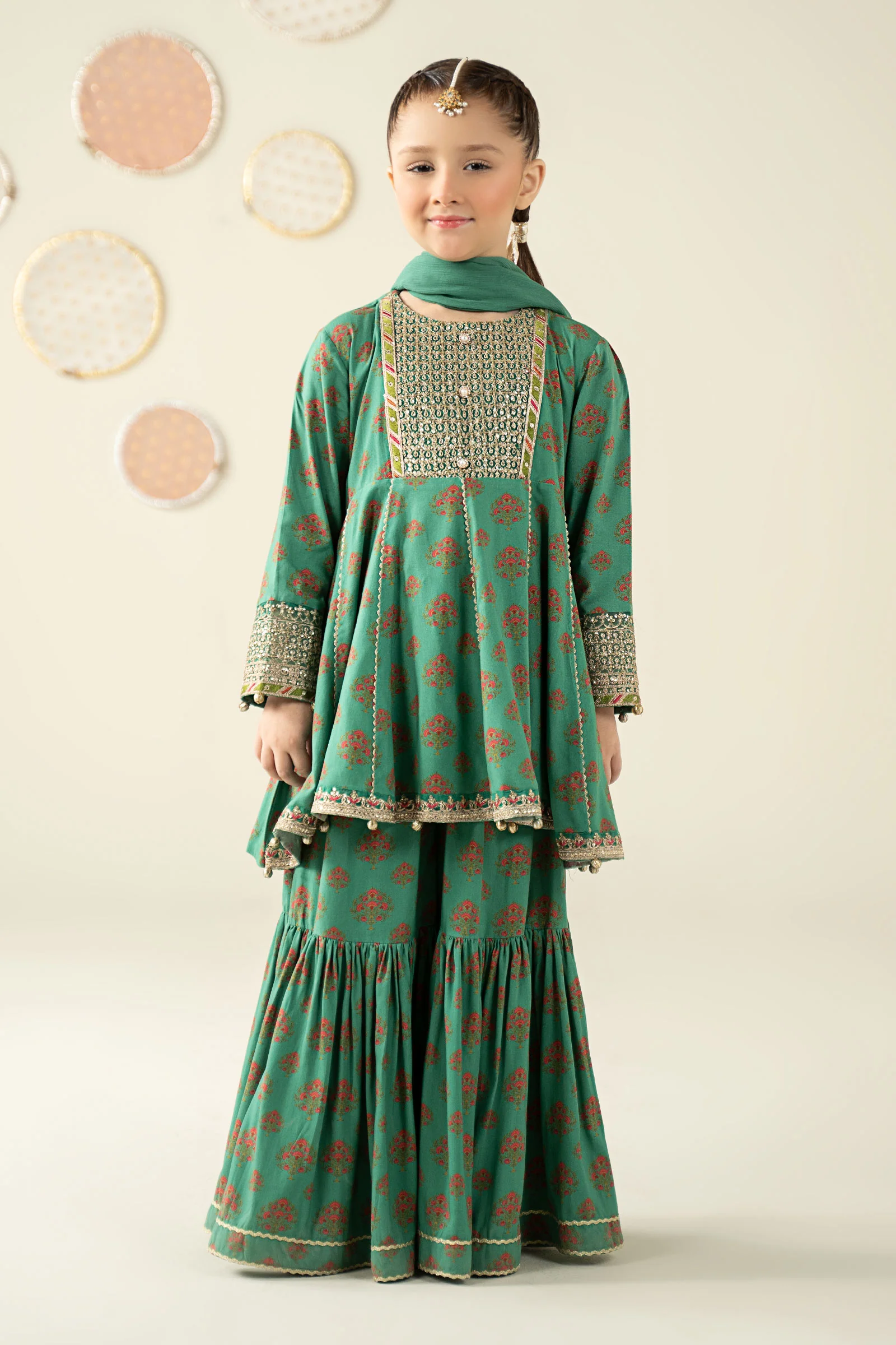 3 Piece Embroidered Linen Suit