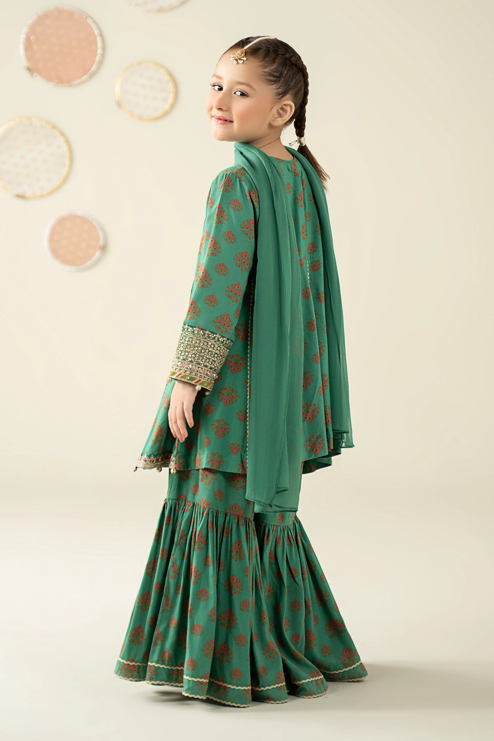 3 Piece Embroidered Linen Suit - Image 7