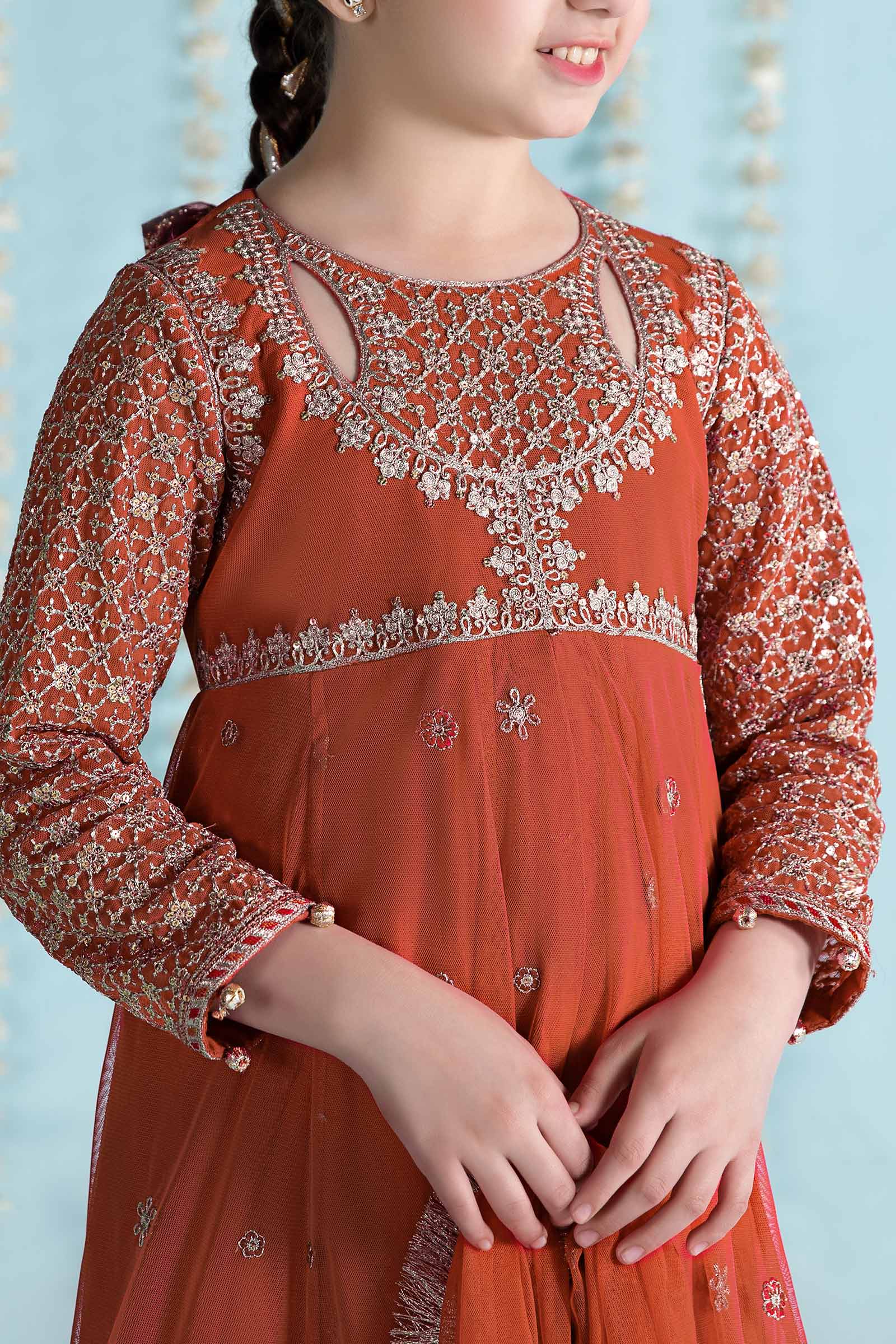 3 Piece Embroidered Net Suit - Image 3