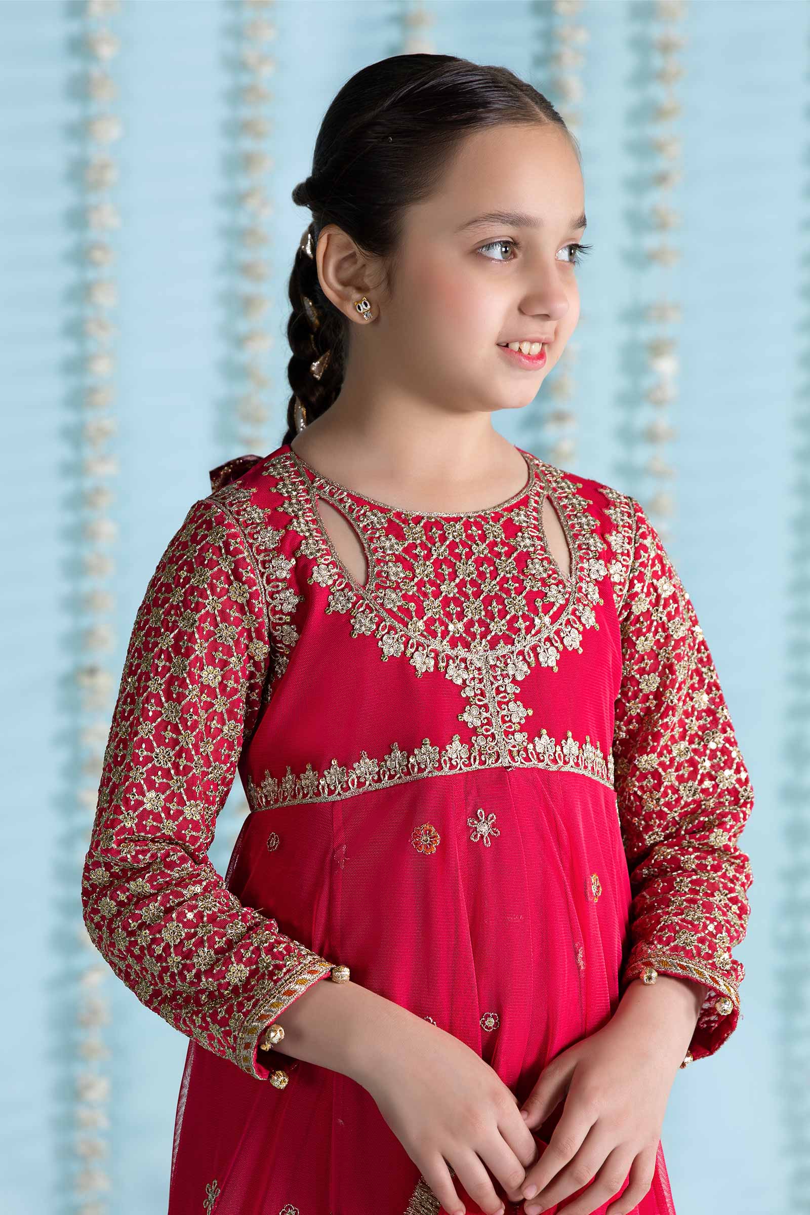 3 Piece Embroidered Net Suit - Image 2
