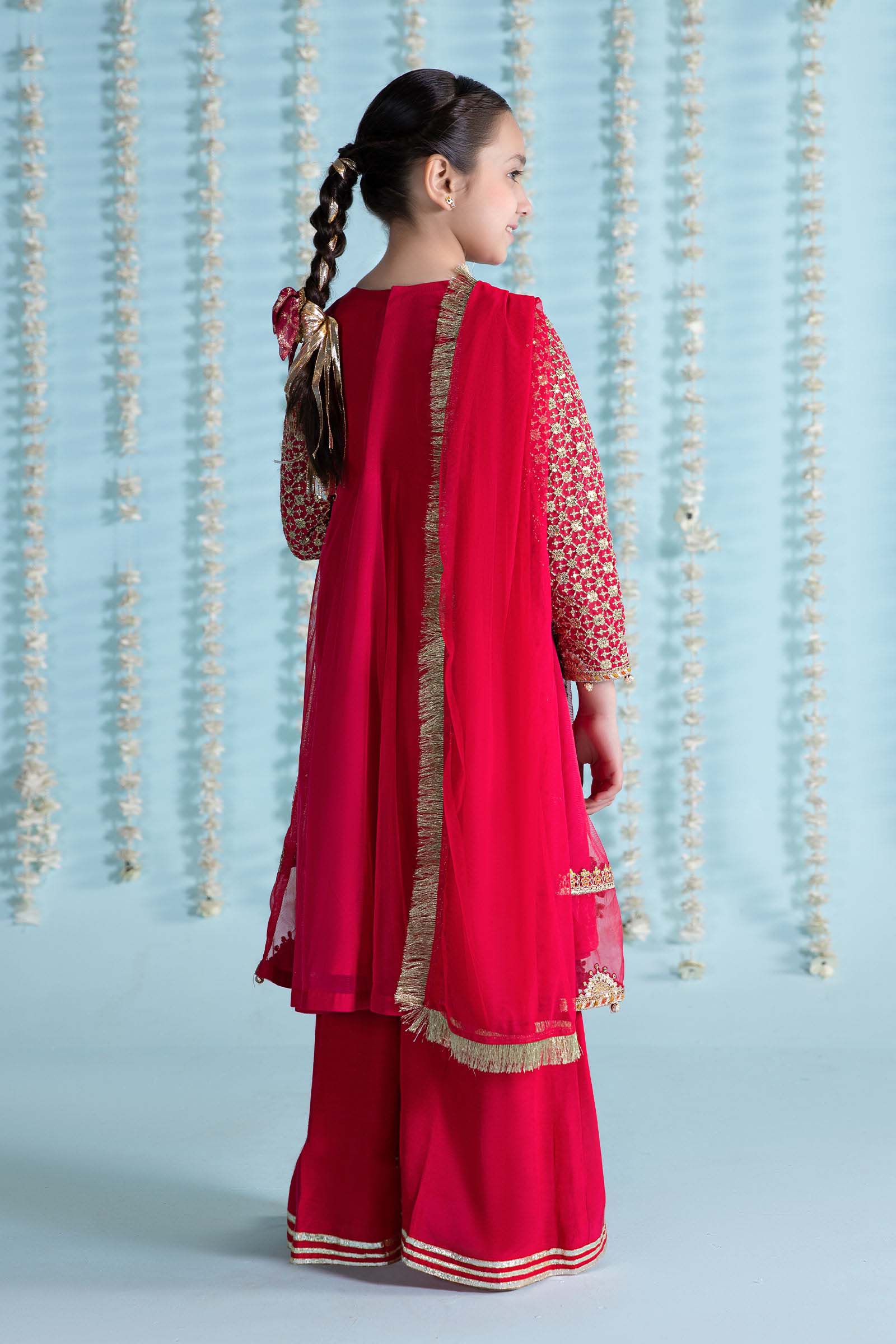 3 Piece Embroidered Net Suit - Image 6