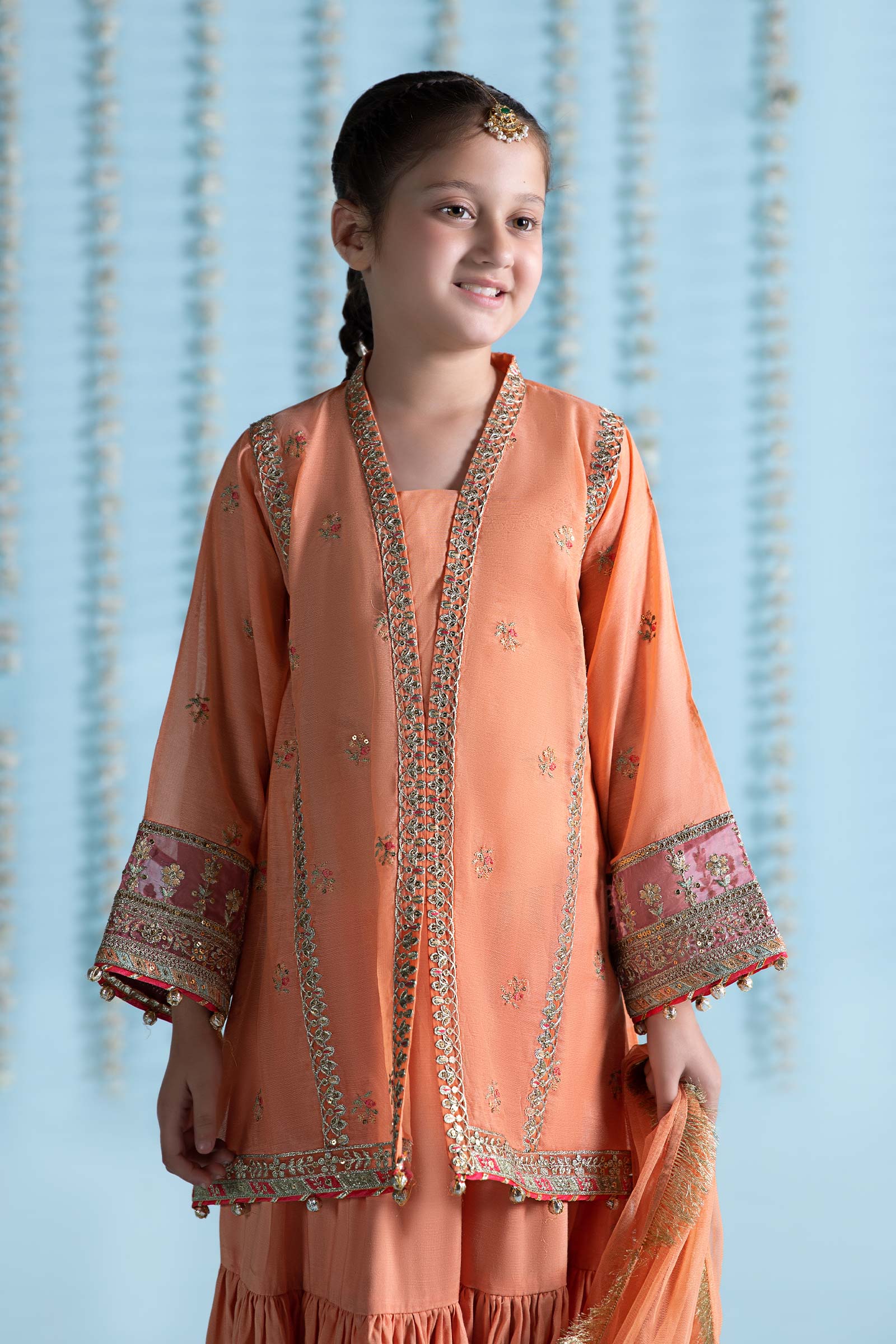 3 Piece Embroidered Paper Cotton Suit - Image 2