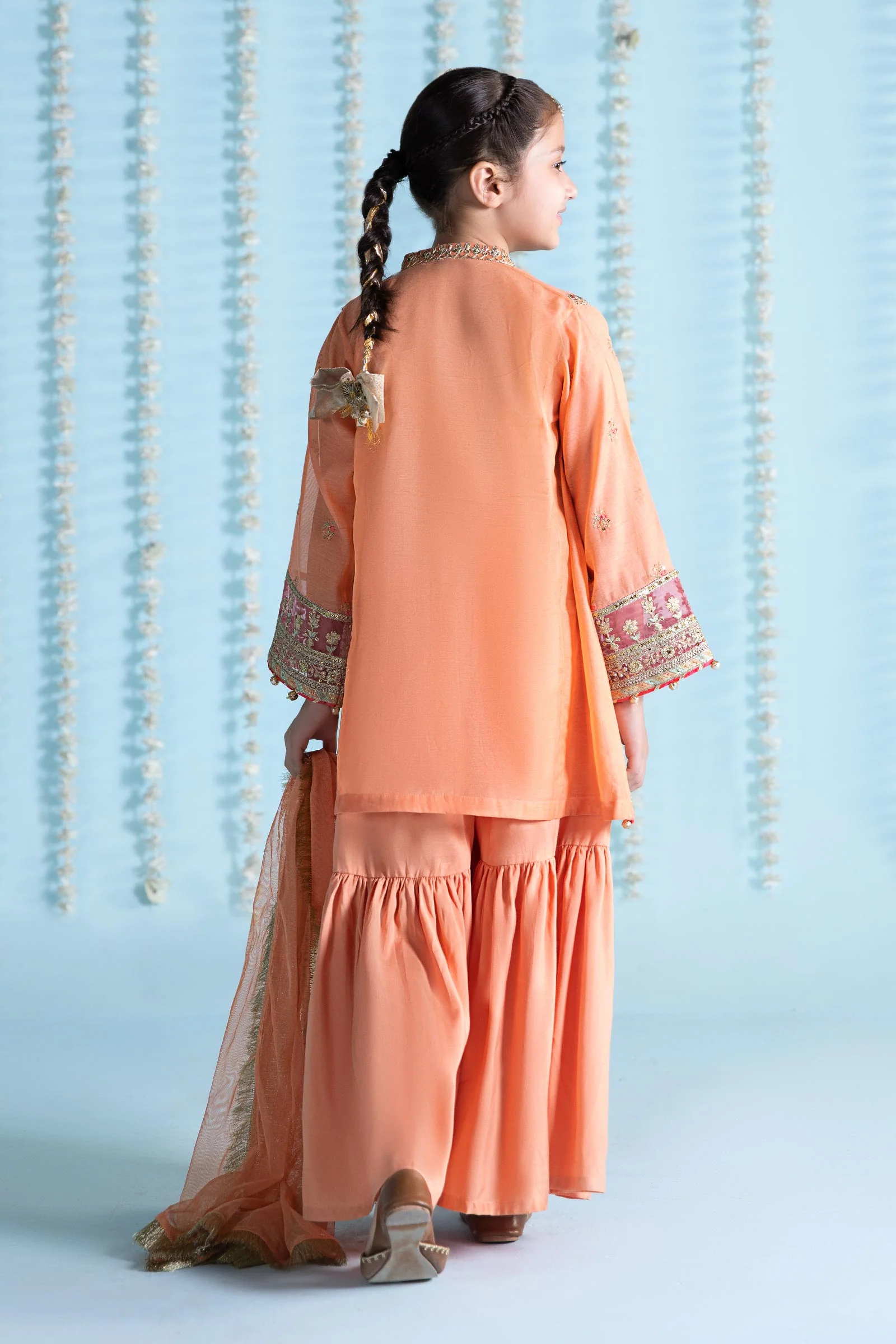 3 Piece Embroidered Paper Cotton Suit - Image 6