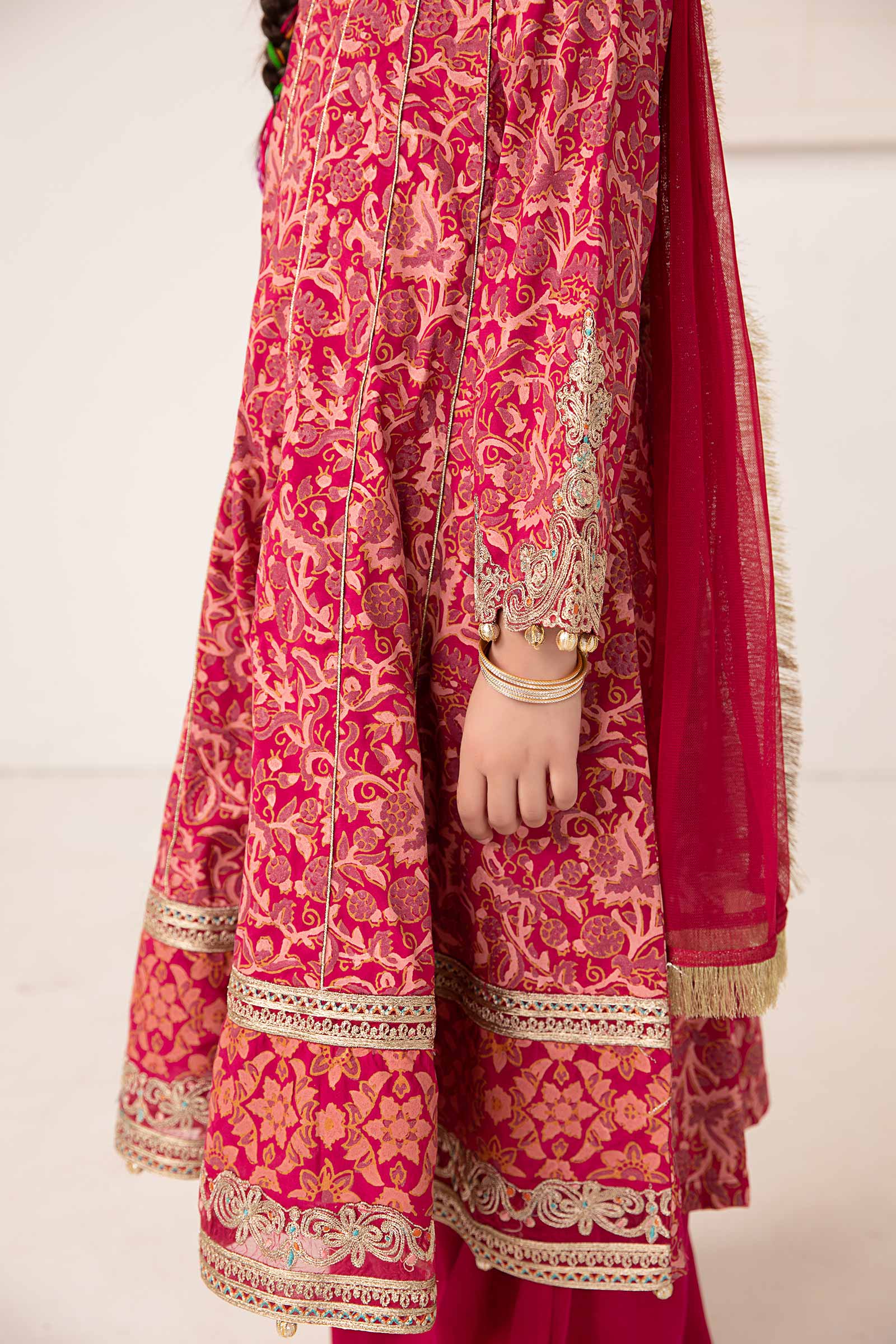 3 Piece Printed Raw Silk Suit - Image 3