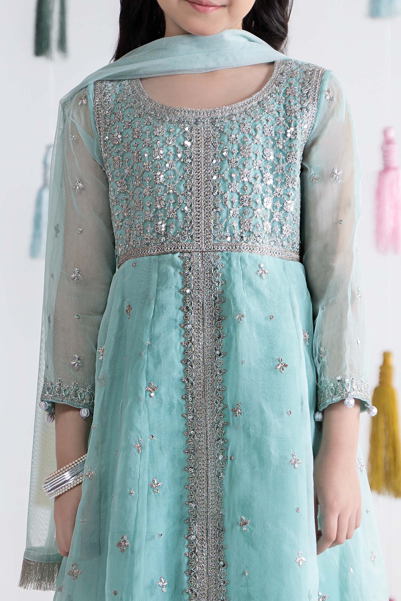 3 Piece Embroidered Organza Suit - Image 3
