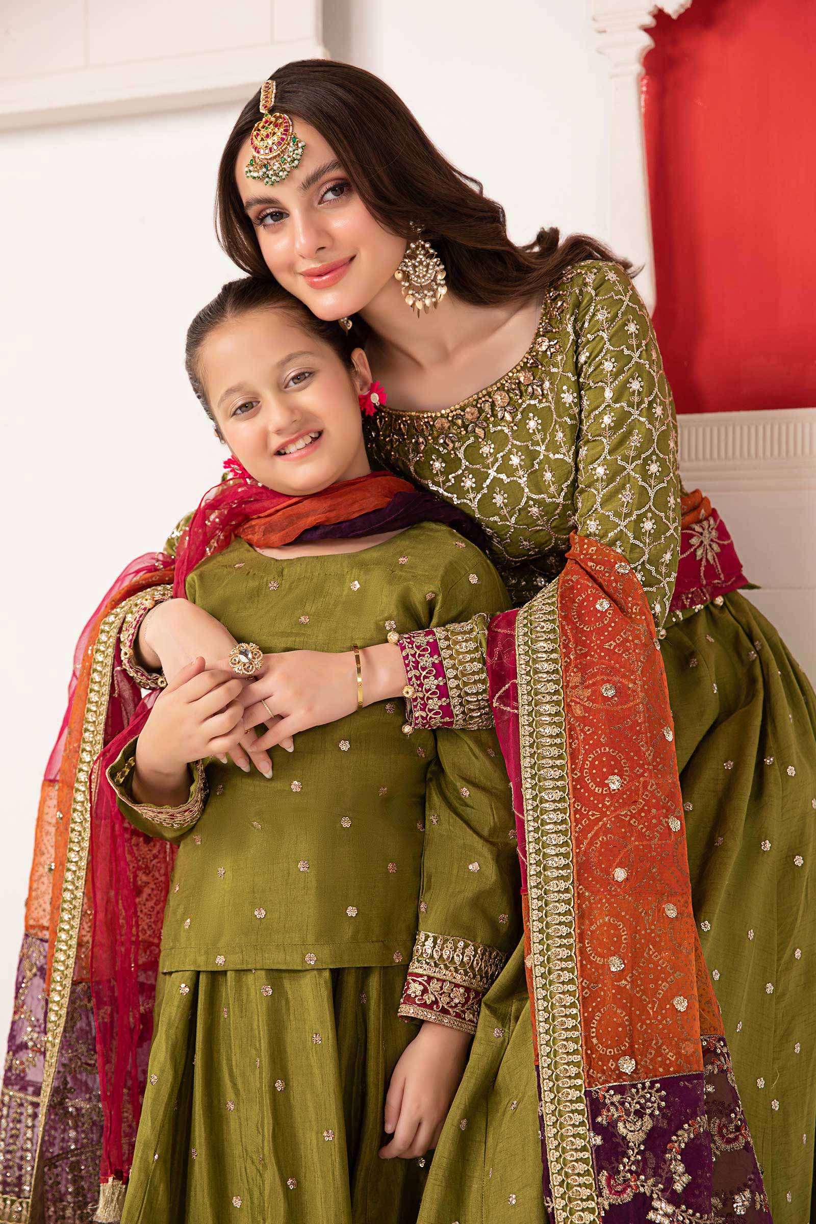 3 Piece Embroidered Bamber Raw Silk Suit - Image 3