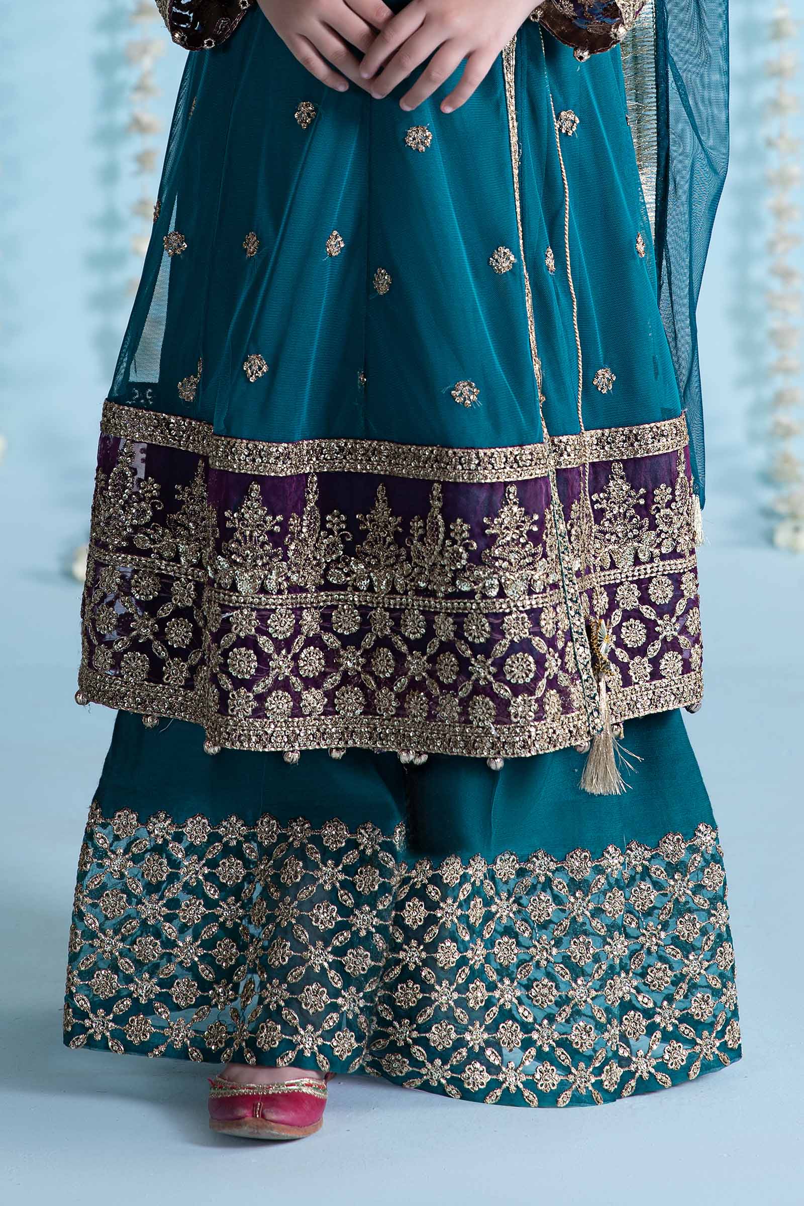 3 Piece Embroidered Net Suit - Image 4