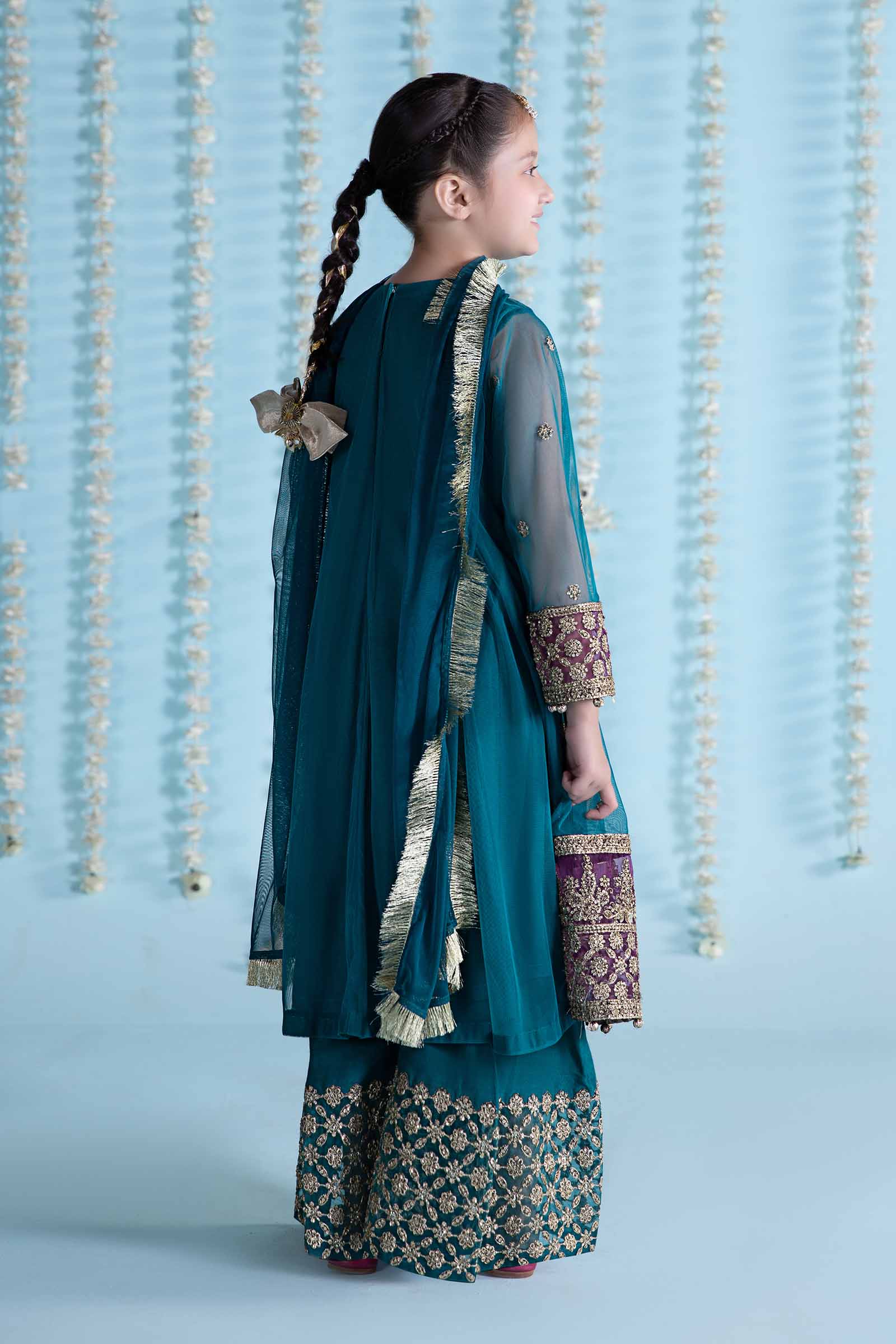 3 Piece Embroidered Net Suit - Image 7