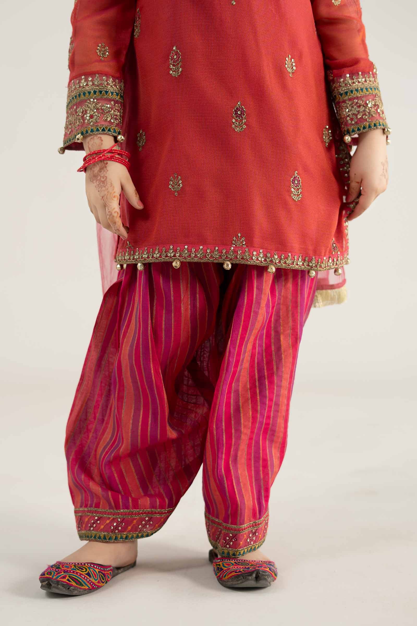 3 Piece Embroidered Khadi Net Suit - Image 4