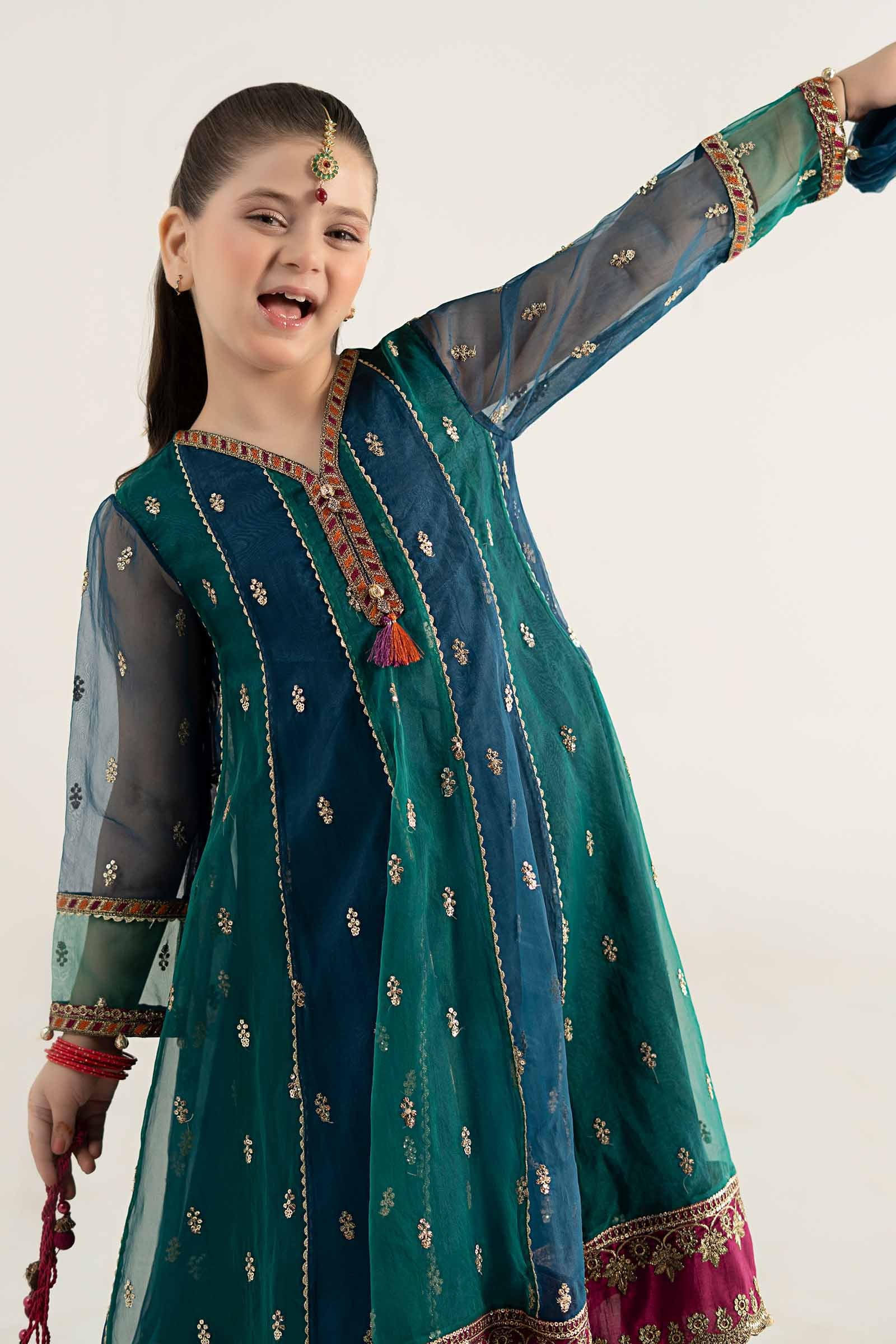 3 Piece Embroidered Poly Organza Suit - Image 3